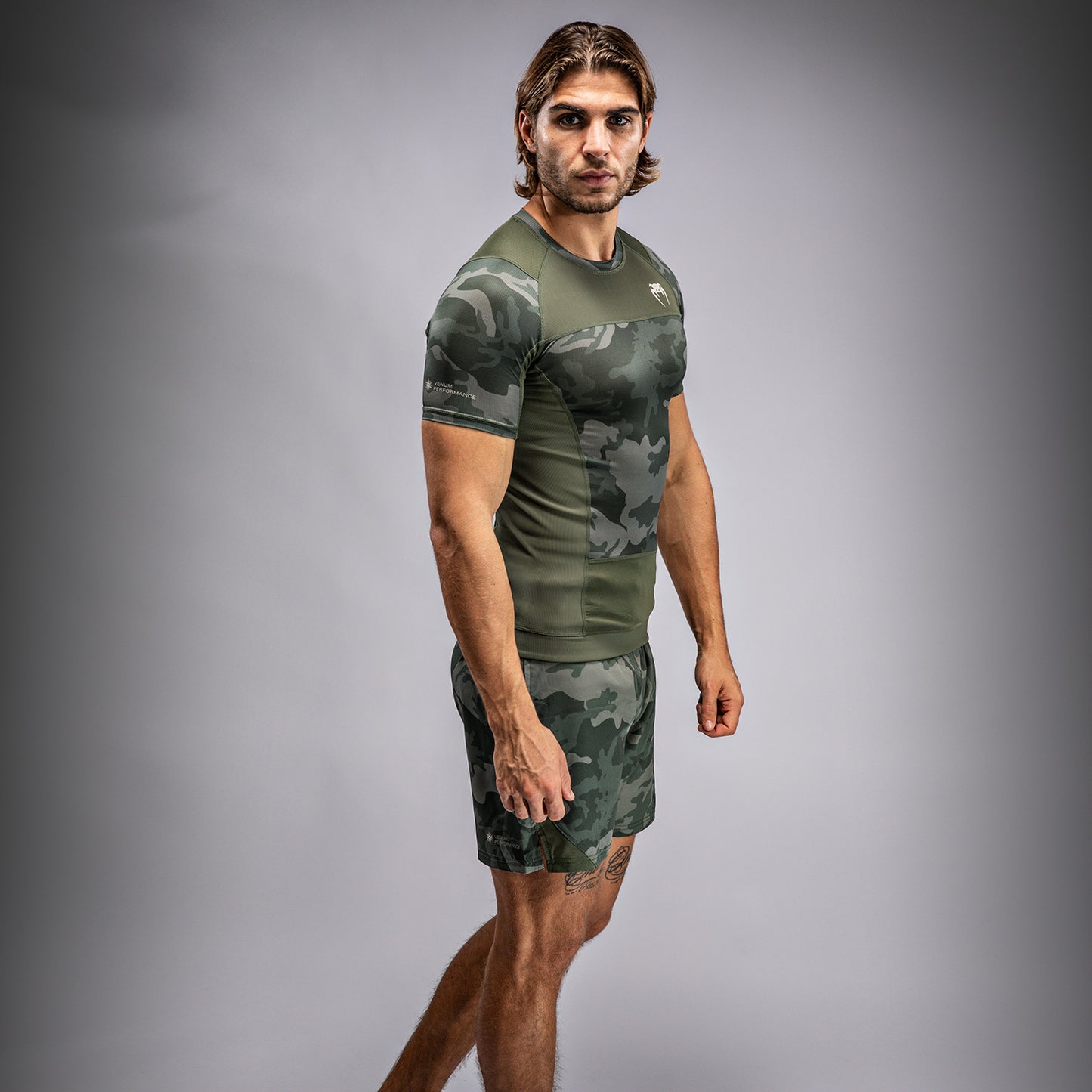 Venum G-Fit Air Korte Mouw Rashguard Heren - Legergroen