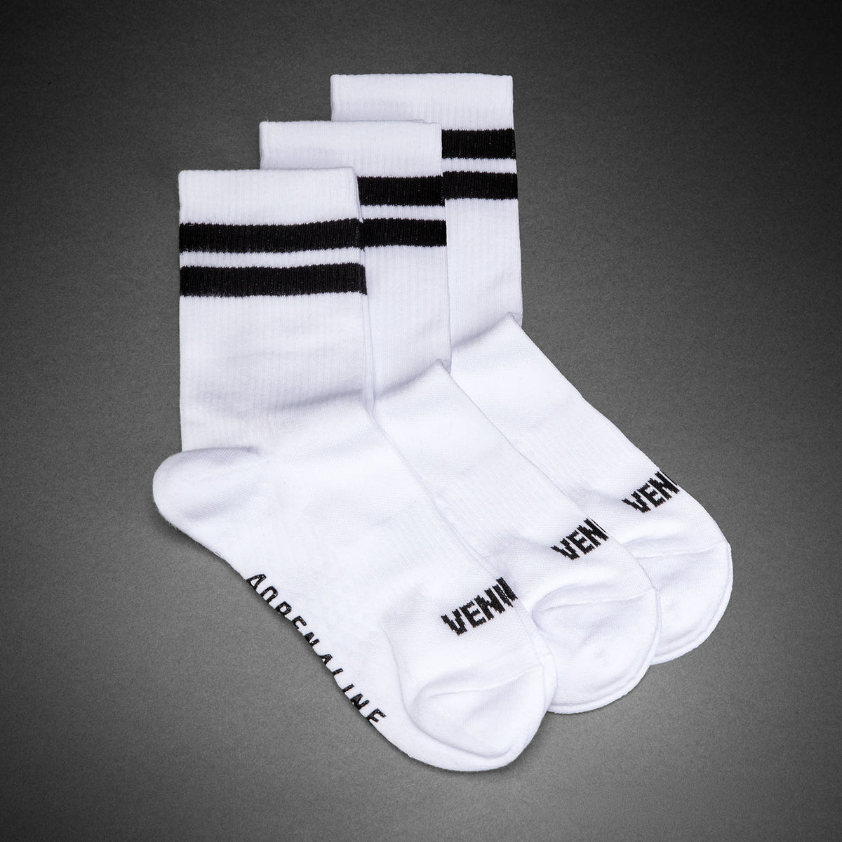 Venum Adrenaline Sportsokken set van 3 paar - Wit/Zwart