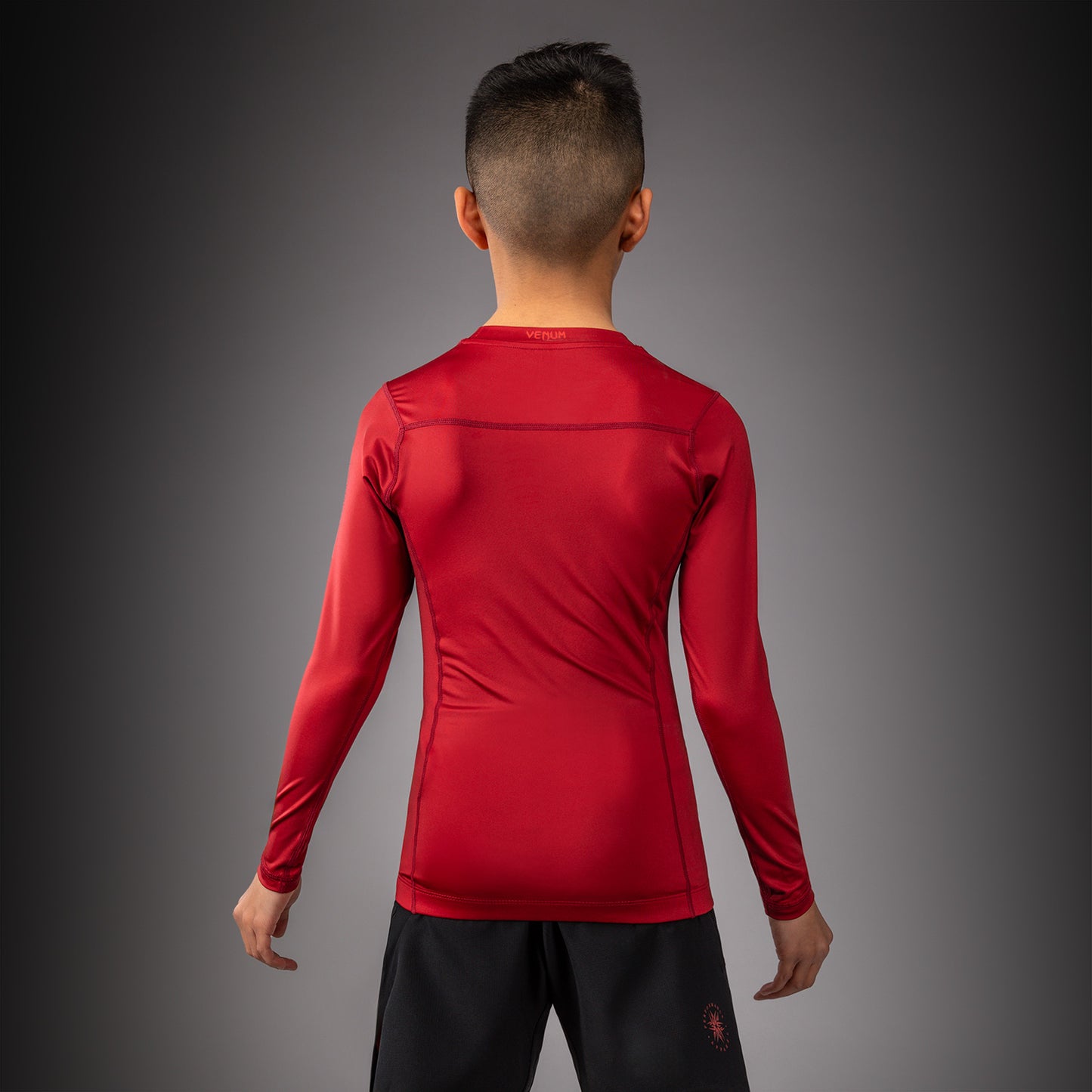 Venum Attack Rashguard met Lange Mouwen voor Kinderen - Zwart/Rood