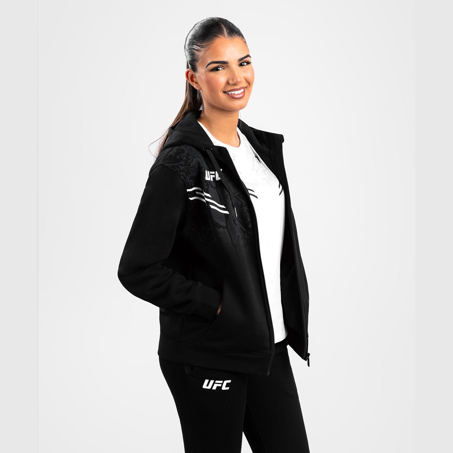 UFC Adrenaline by Venum Replica Hoodie met rits voor Dames - Zwart