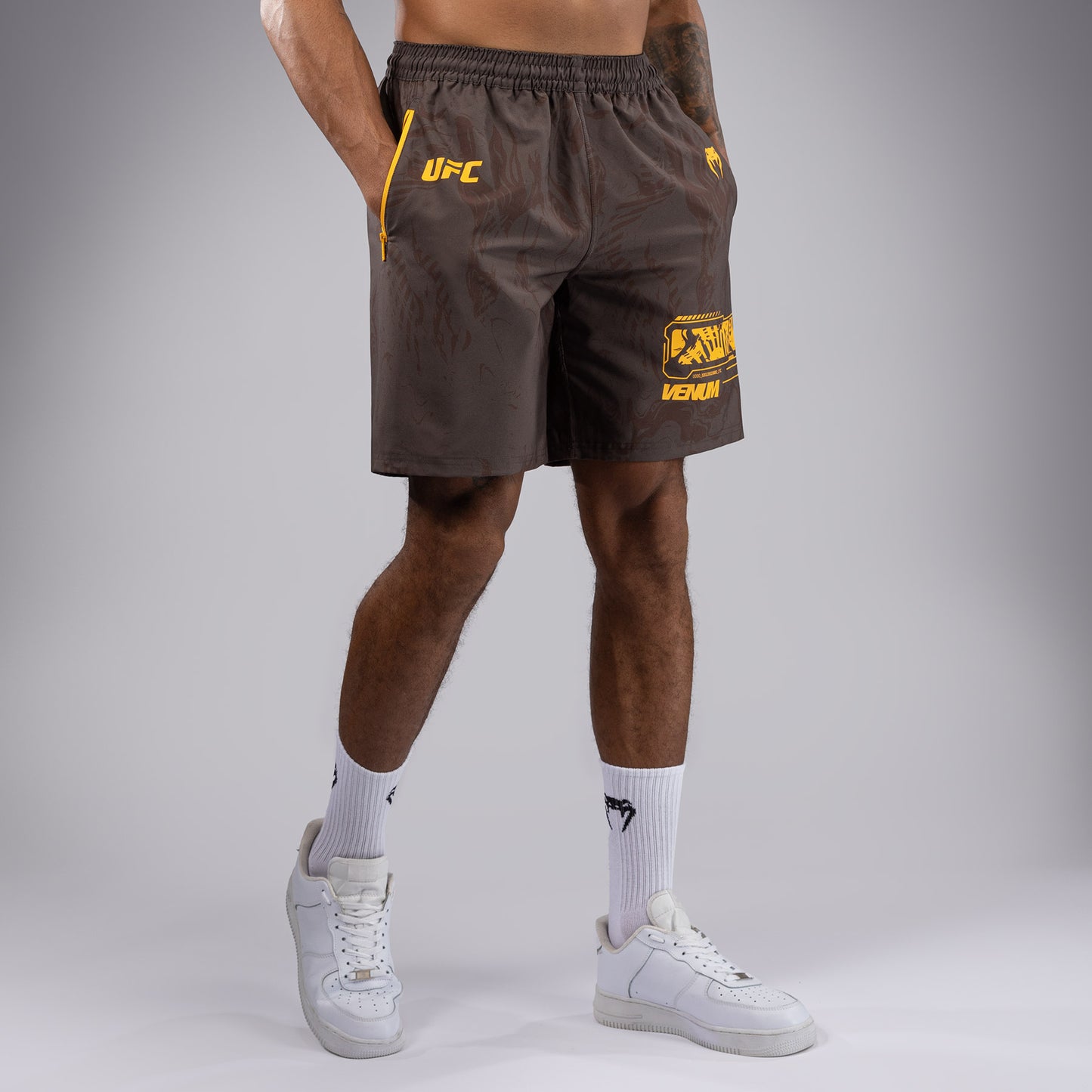 UFC Fusion by Venum Fight Week Performance Shorts voor Heren - Earthen Brown