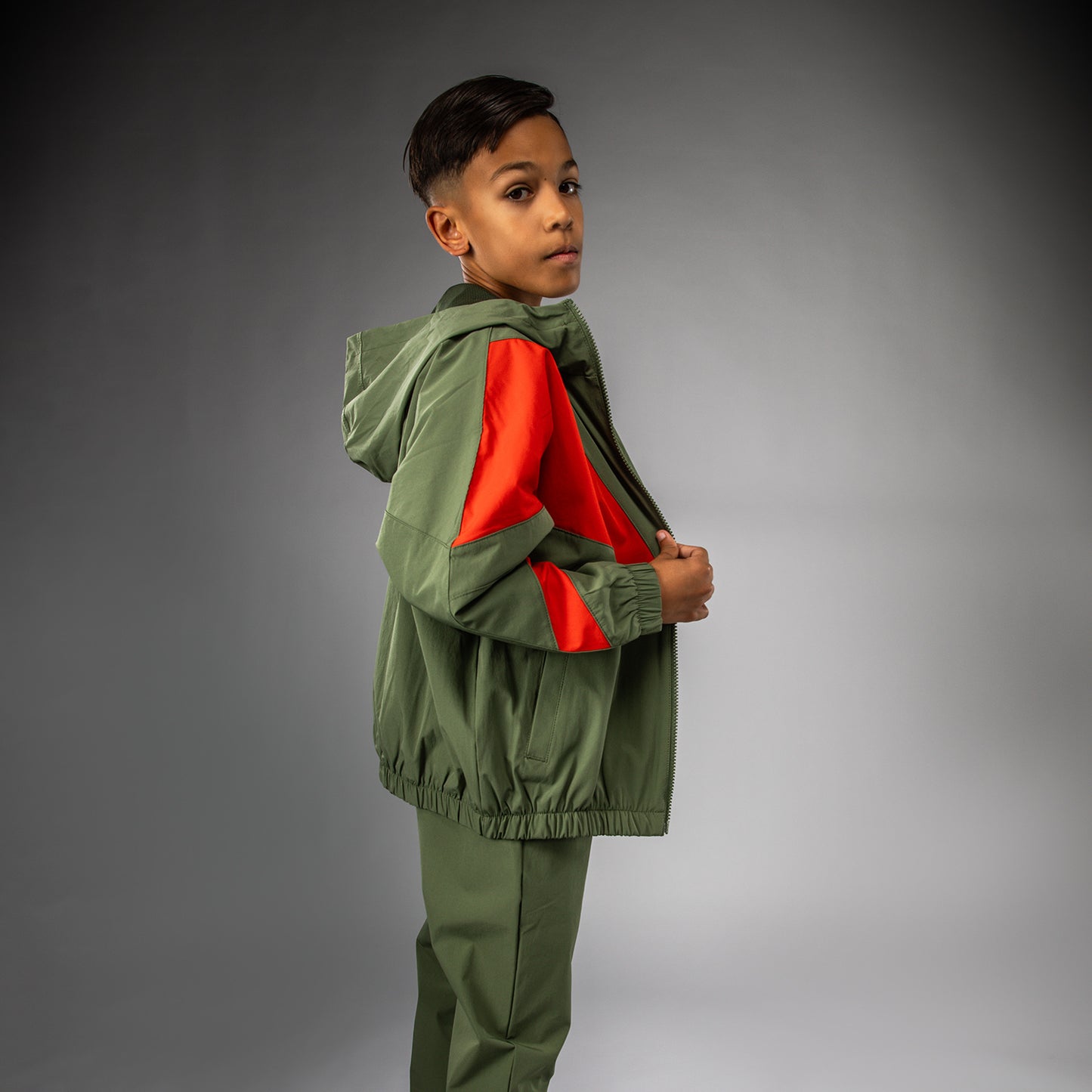 Venum Vectra Kinderen Trainingsjack - Legergroen/Oranje