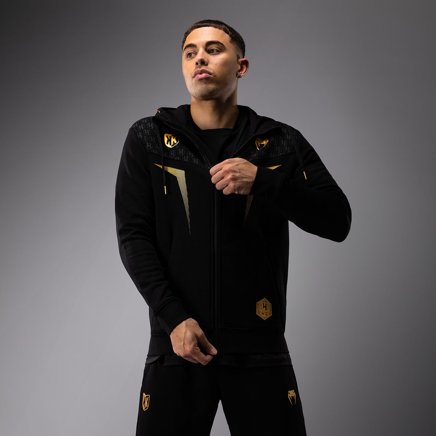 FK x Venum Hexagone MMA Jas met capuchon - Zwart/Goud