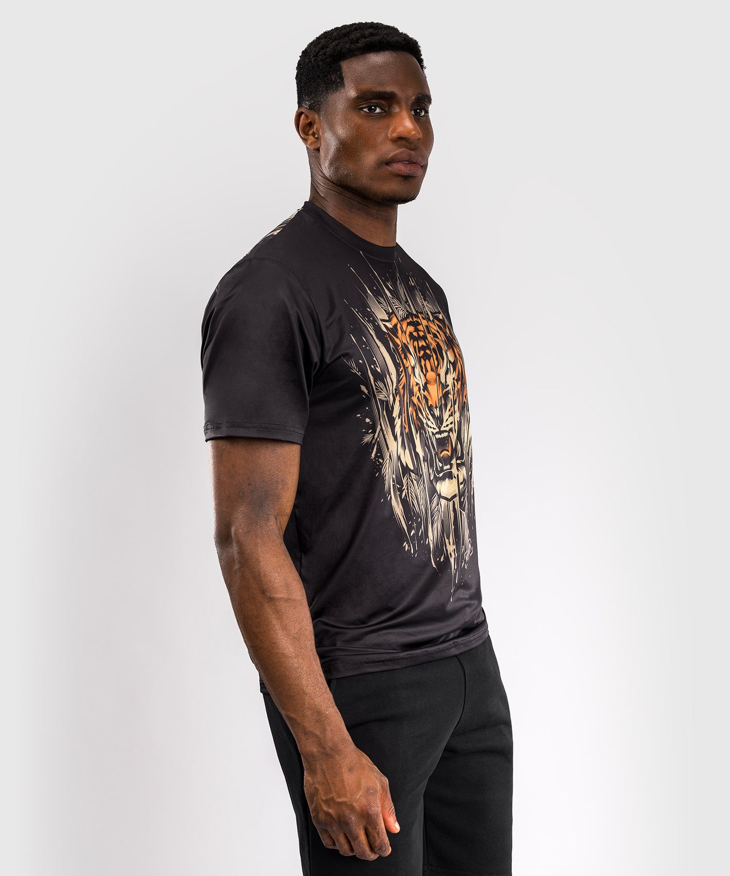 Venum Tiger Dry Tech T-Shirt Heren - Zwart / Neon Oranje