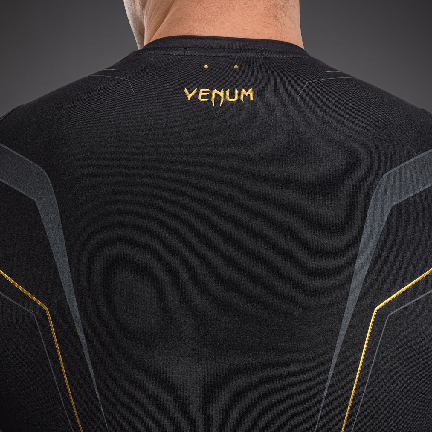Venum Streamline Rashguard met korte mouwen – Zwart/Goud