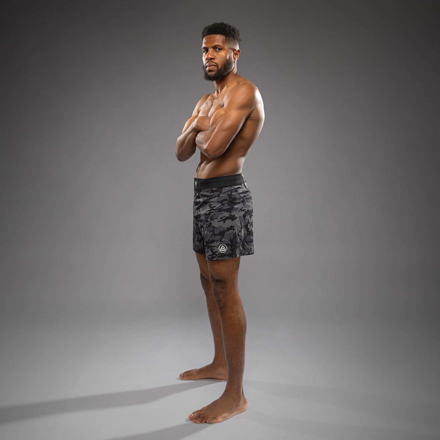 Venum x Polaris Fight Shorts - Zwart/Storm Grijs