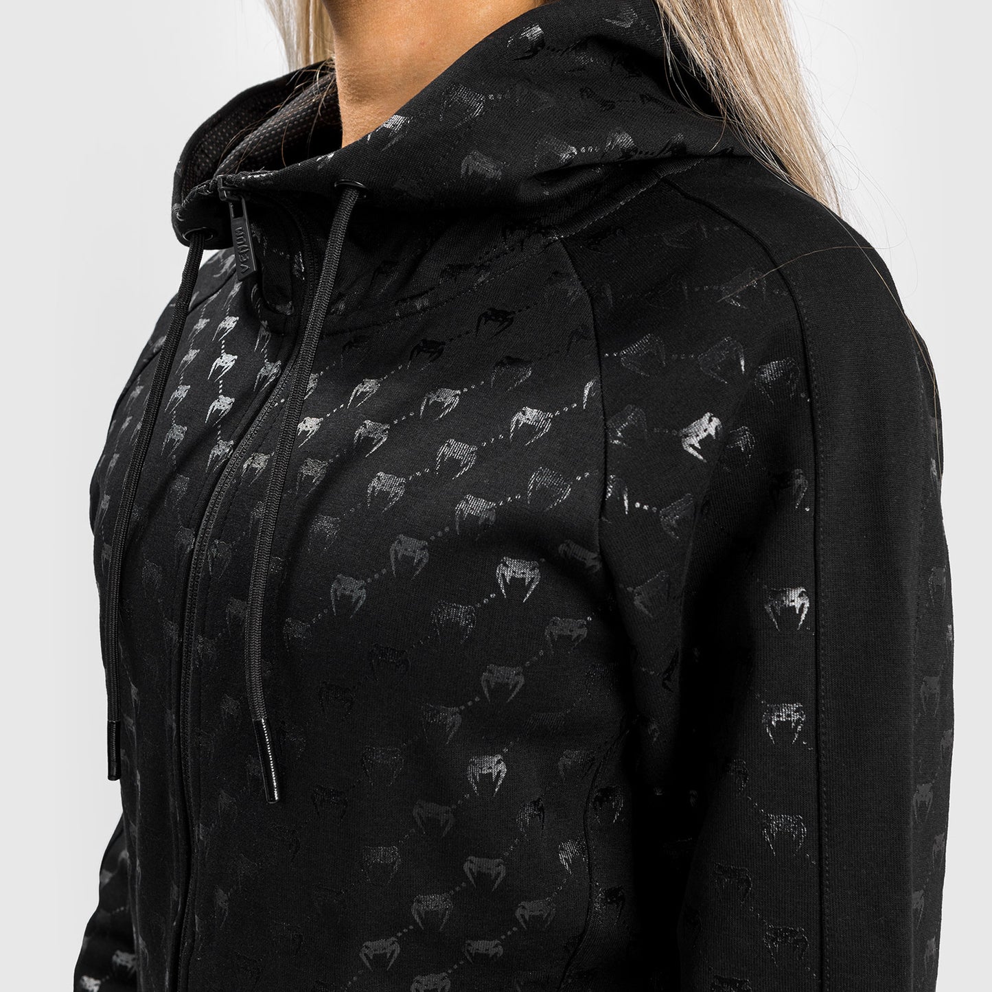 Venum Monogram Zip-Up Hoodie voor dames - Zwart/Roze Goud