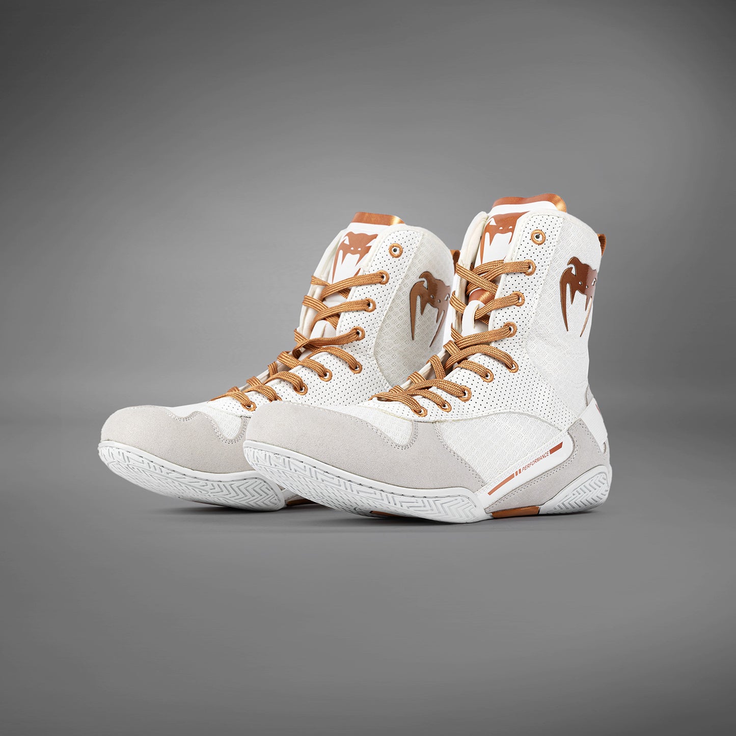 VENUM ELITE MONOGRAM BOKSCHOENEN – WIT/GOUD