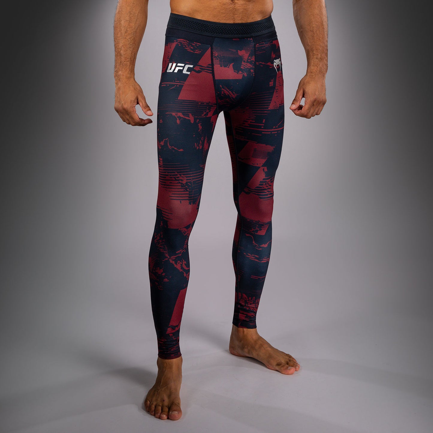 UFC Zenith by Venum Authentic Fight Week Performance Tight Heren - Marineblauw/Bordeauxrood/Zilver