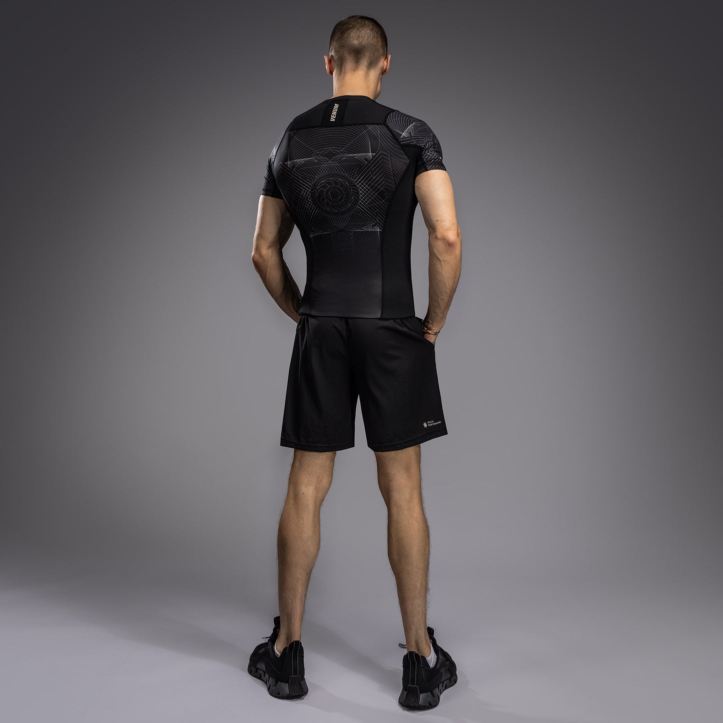 Venum G-Fit Air Korte Mouw Rashguard Heren - Diepzwart / Woestijnzand