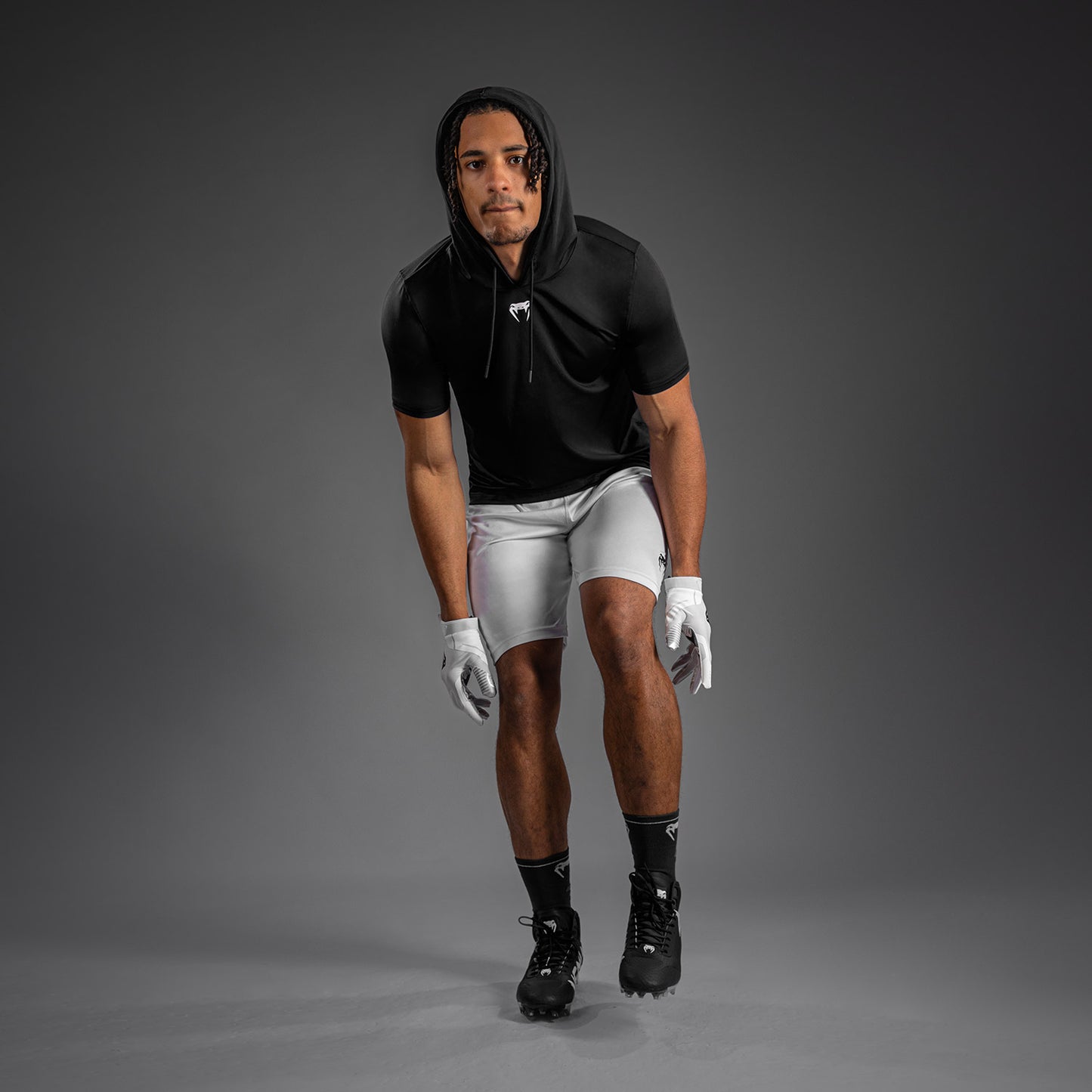 Venum Elite Dry-Tech Hoodie met korte mouwen - Zwart