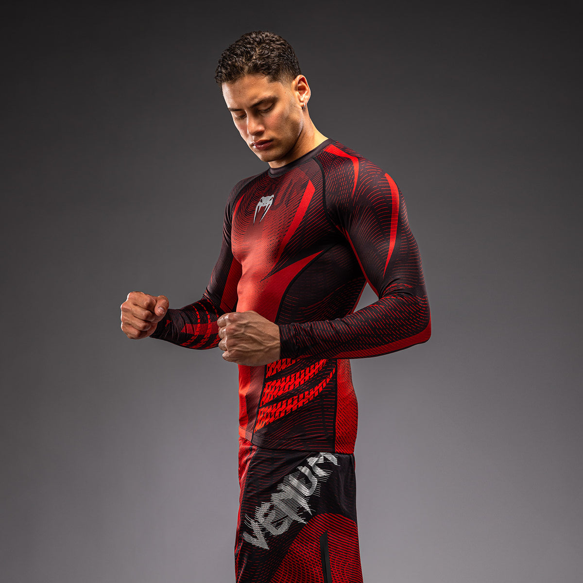 Venum Galactic 3.0 Rashguard met lange mouwen - Rood/Zilver