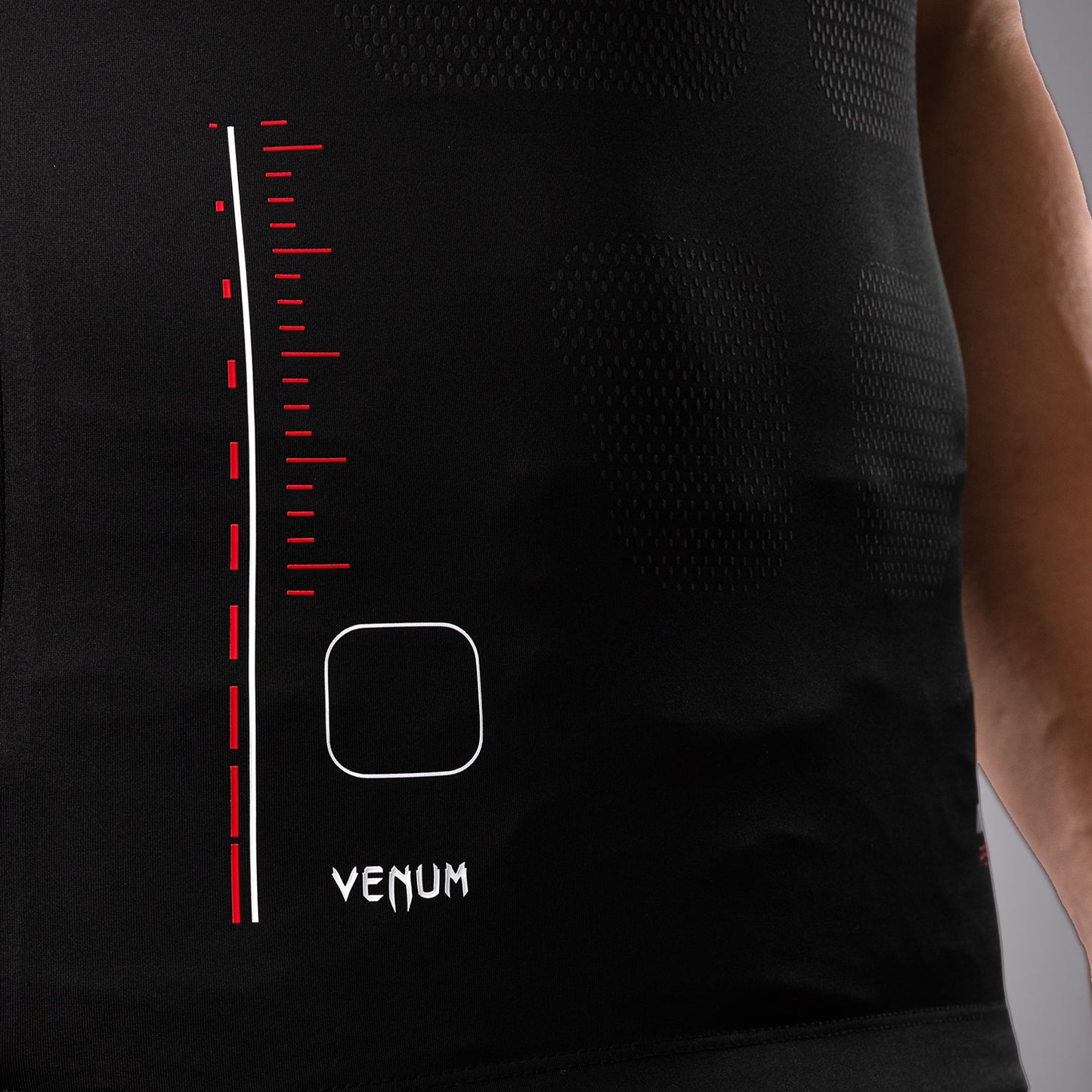 Venum Tactical XT Heren Mouwloze Rashguard - Zwart/Vuurrood