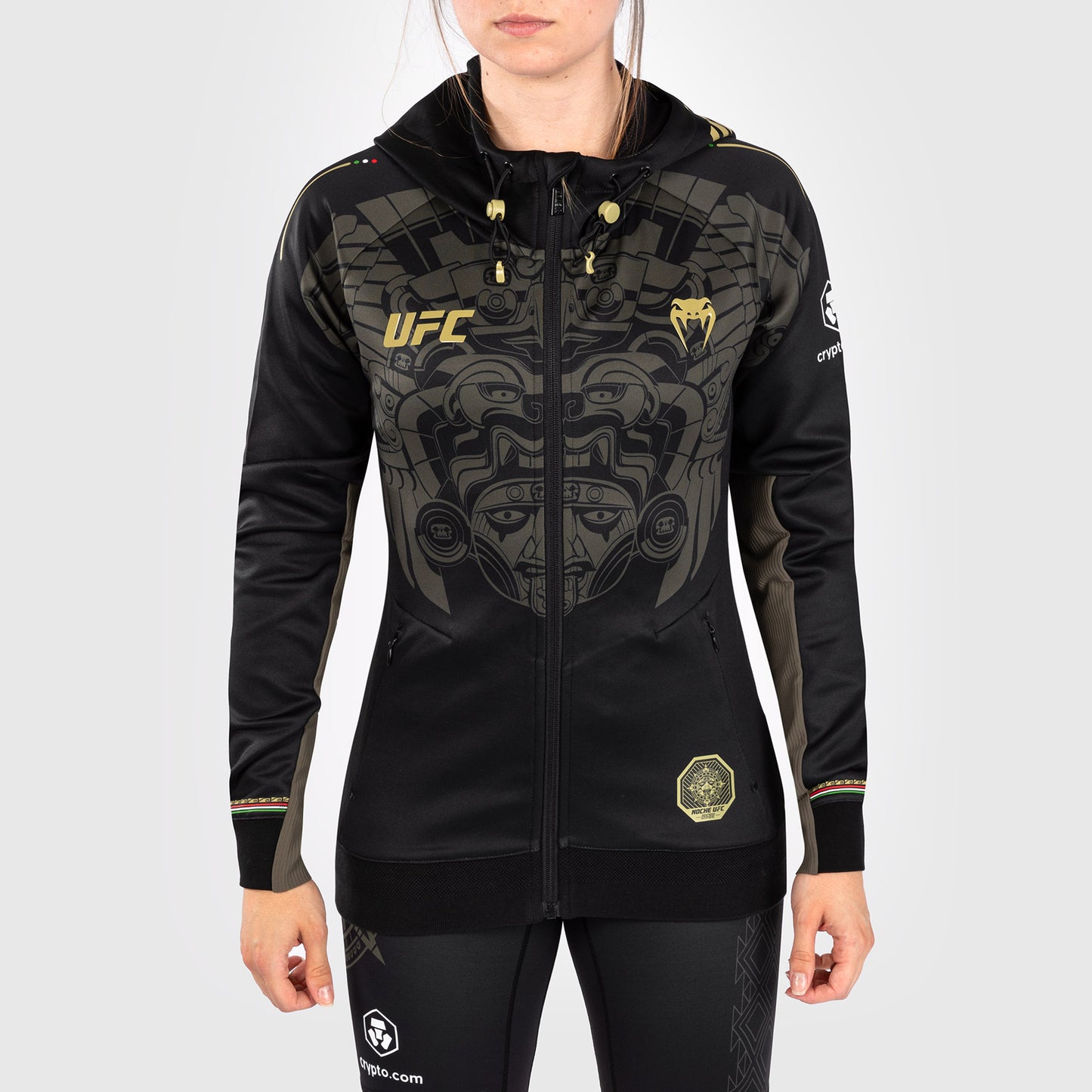 Noche UFC by Venum Authentic Fight Night Walkout-hoodie voor dames - zwart
