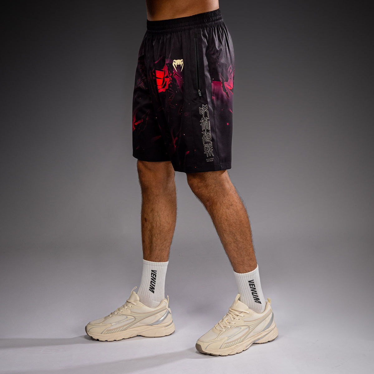 Jujutsu Kaisen x Venum Itadori Trainingsshorts – Zwart/Rood