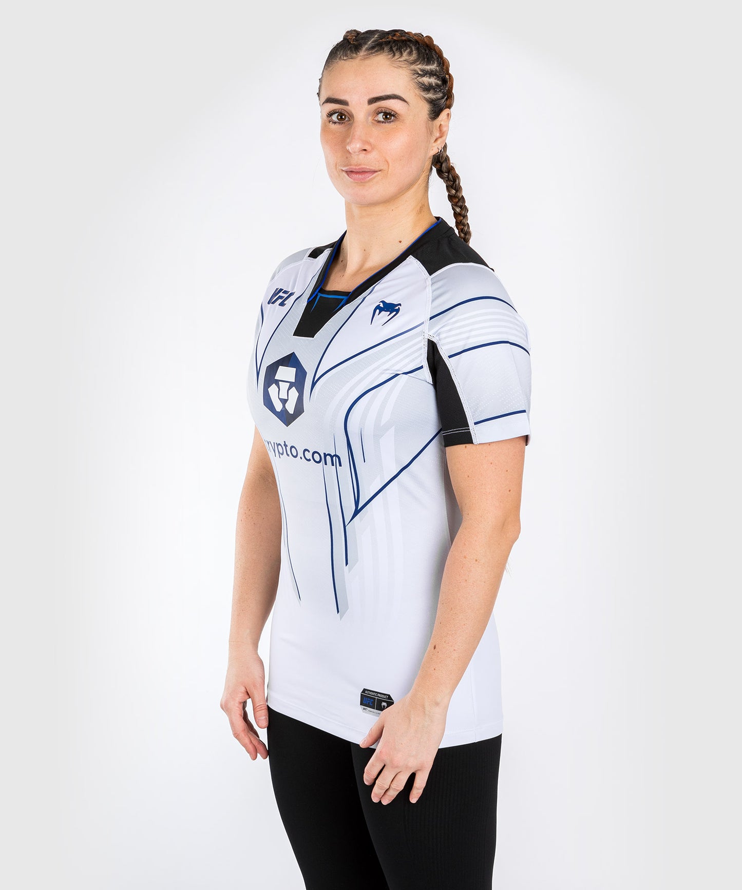 UFC Venum Gepersonaliseerde Authentic Fight Night 2.0 Kit by Venum Dames Walkout Jersey - Midnight Edition - Ice