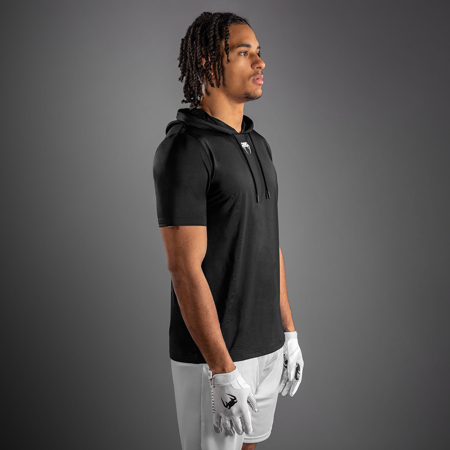 Venum Elite Dry-Tech Hoodie met korte mouwen - Zwart