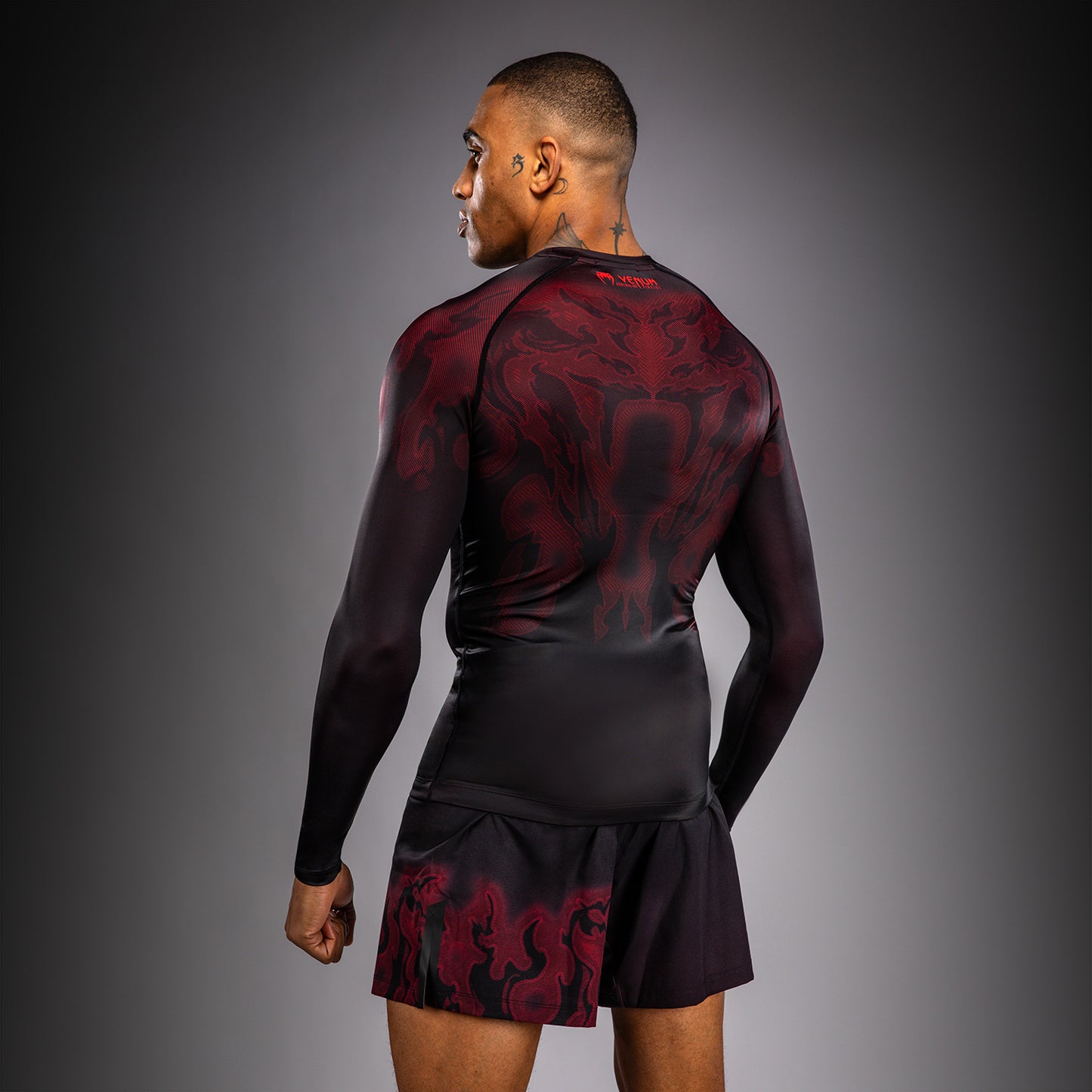 Venum Spectre Rashguard met lange mouwen – Zwart/Rood