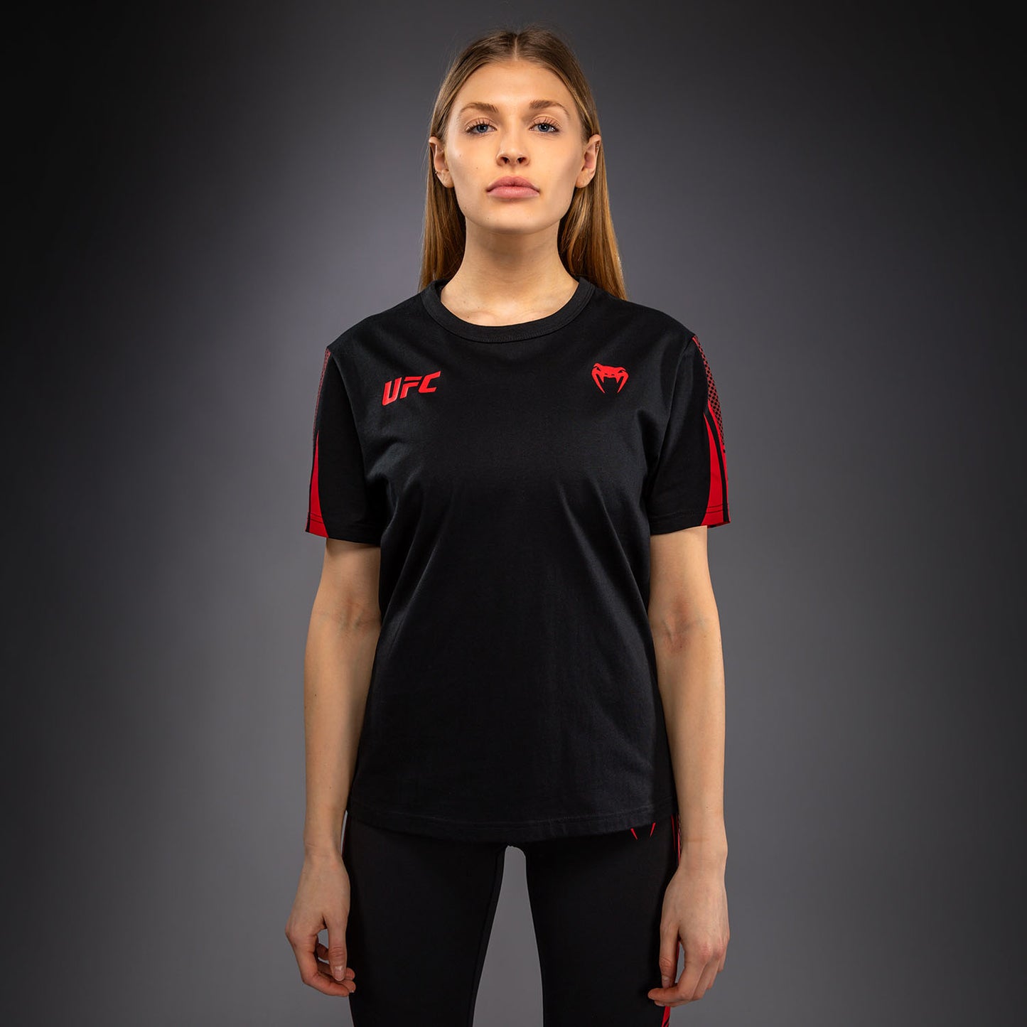 Venum UFC Unity by Venum Authentic Fight Week Dames T-shirt met Korte Mouwen - Zwart