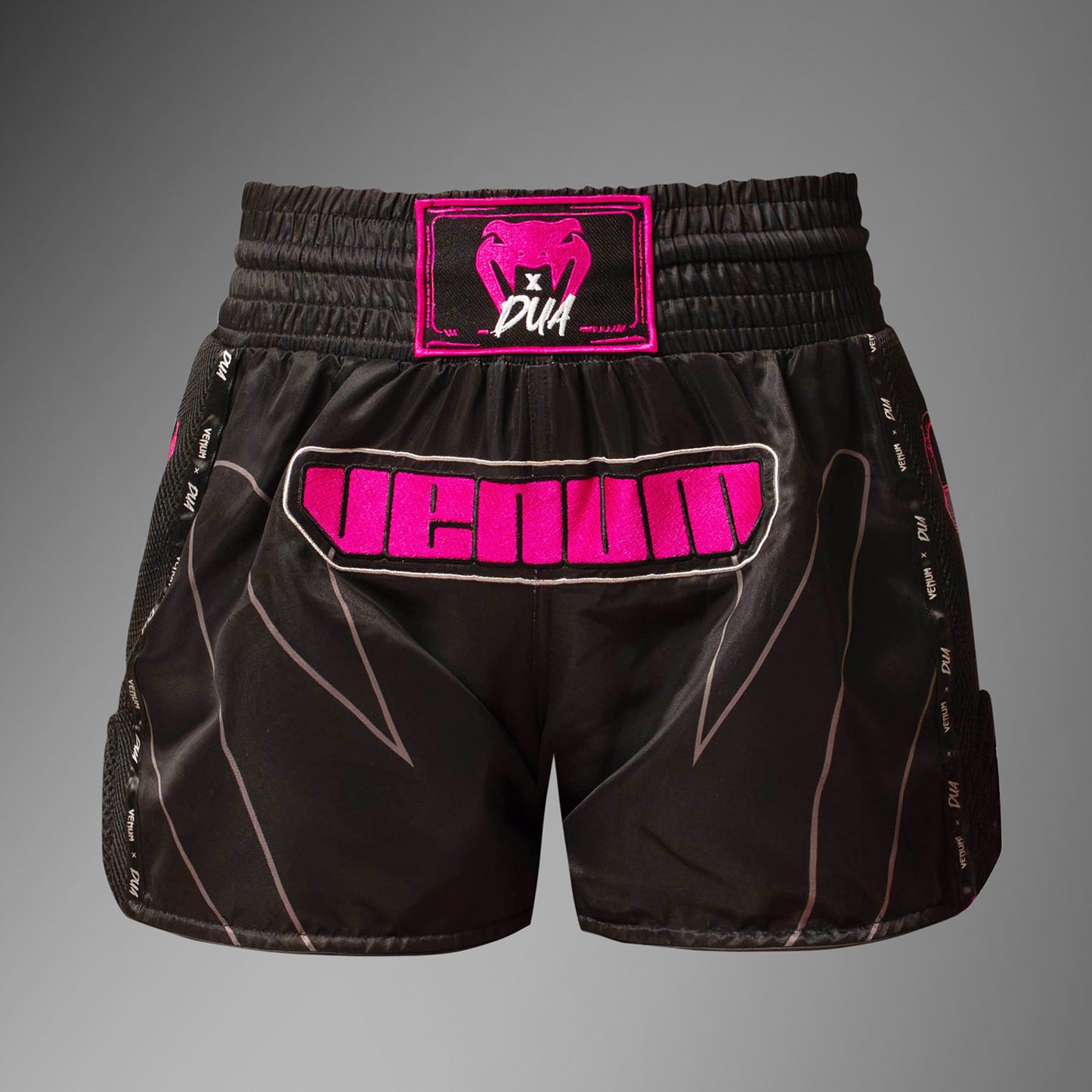Venum x Dua Muay Thai Shorts - Zwart/Fuchsia Roze