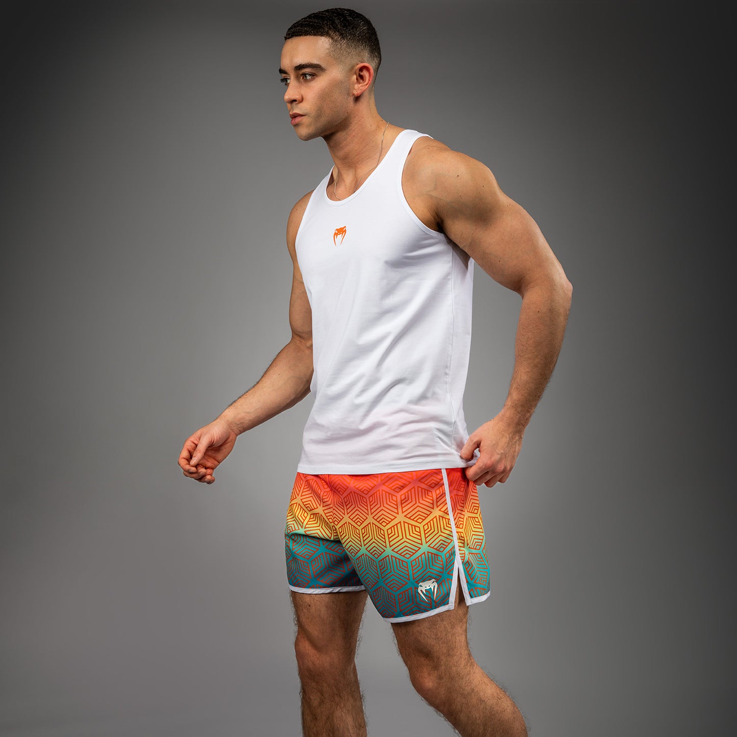 Venum Echo Tanktop - Wit/Oranje Zonsopgang