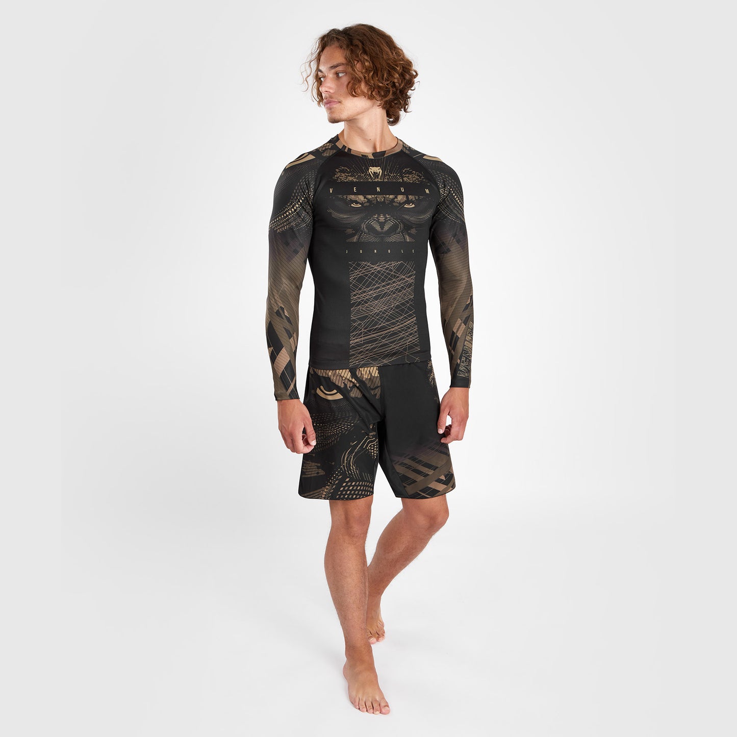 Venum Gorilla Jungle Rashguard Lange Mouwen - Zwart/Zand