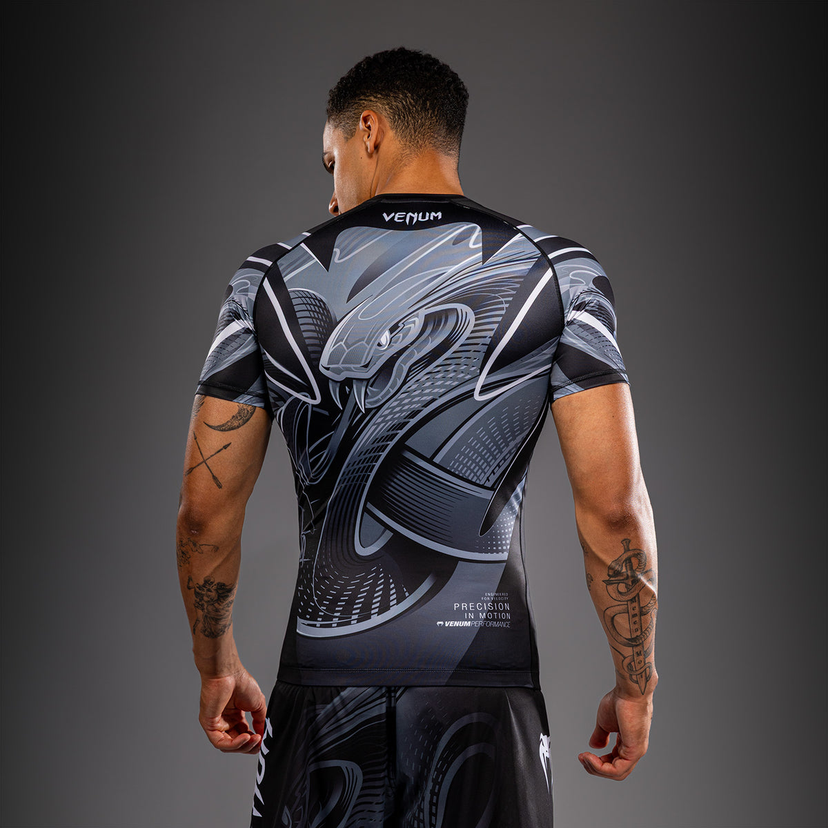 Venum Crimson Viper 2.0 Rashguard met korte mouwen - Zwart/Grijs