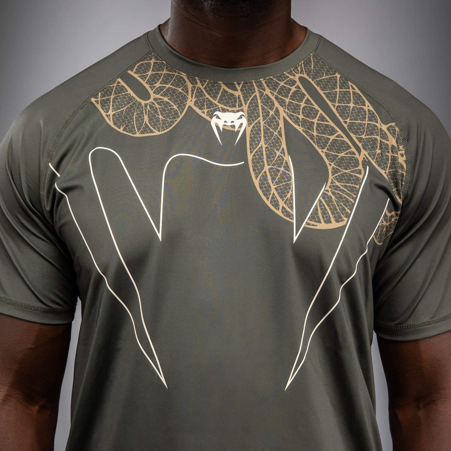 Venum Serpenti Dry Tech T-shirt – Khaki/Bronze/Ivoor