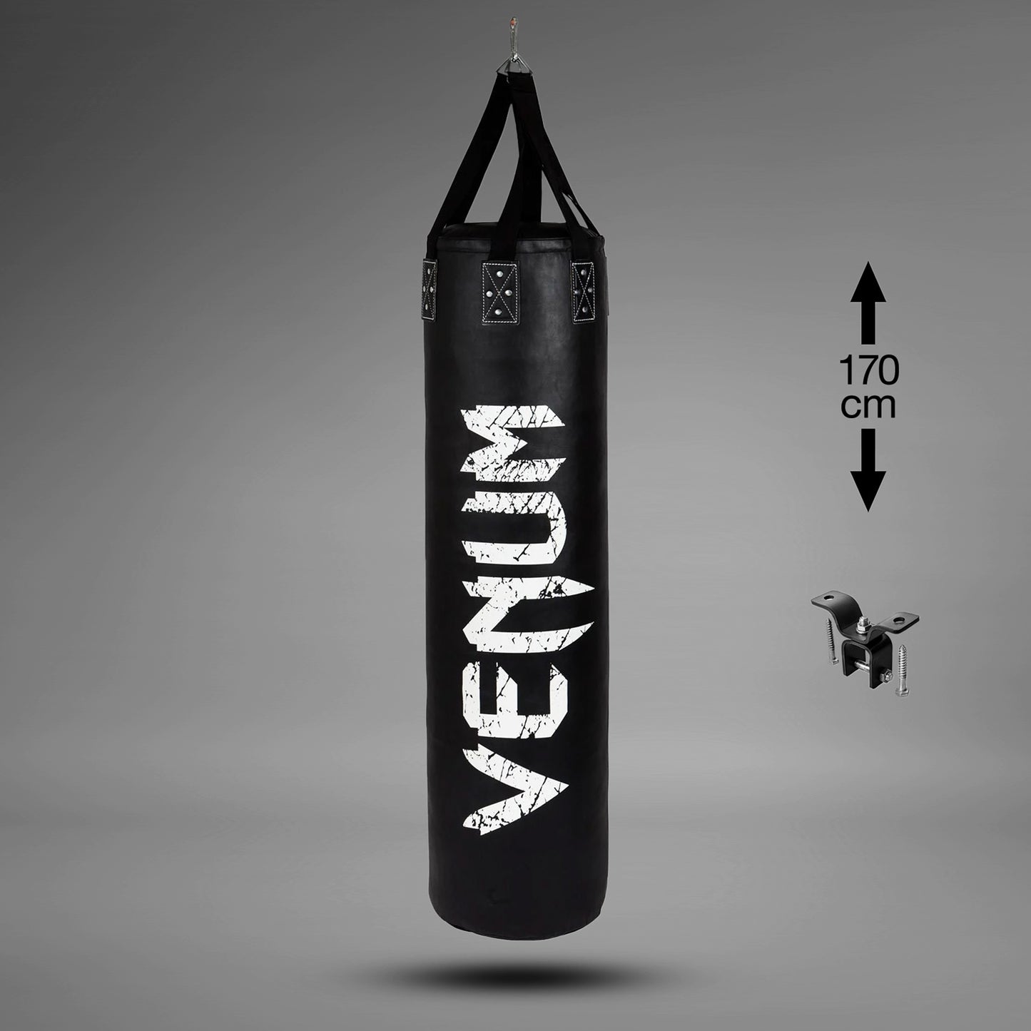 Venum Challenger bokszak (met plafondbevestiging) - Zwart/Wit - 170 cm - gevuld
