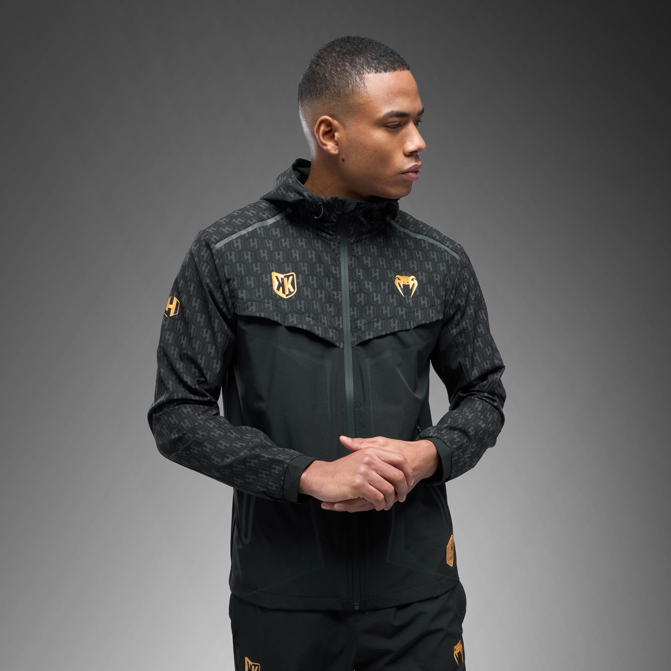 FK x Venum Hexagone MMA trainingspak Compleet trainingspak (jack + broek) - Zwart/Goud