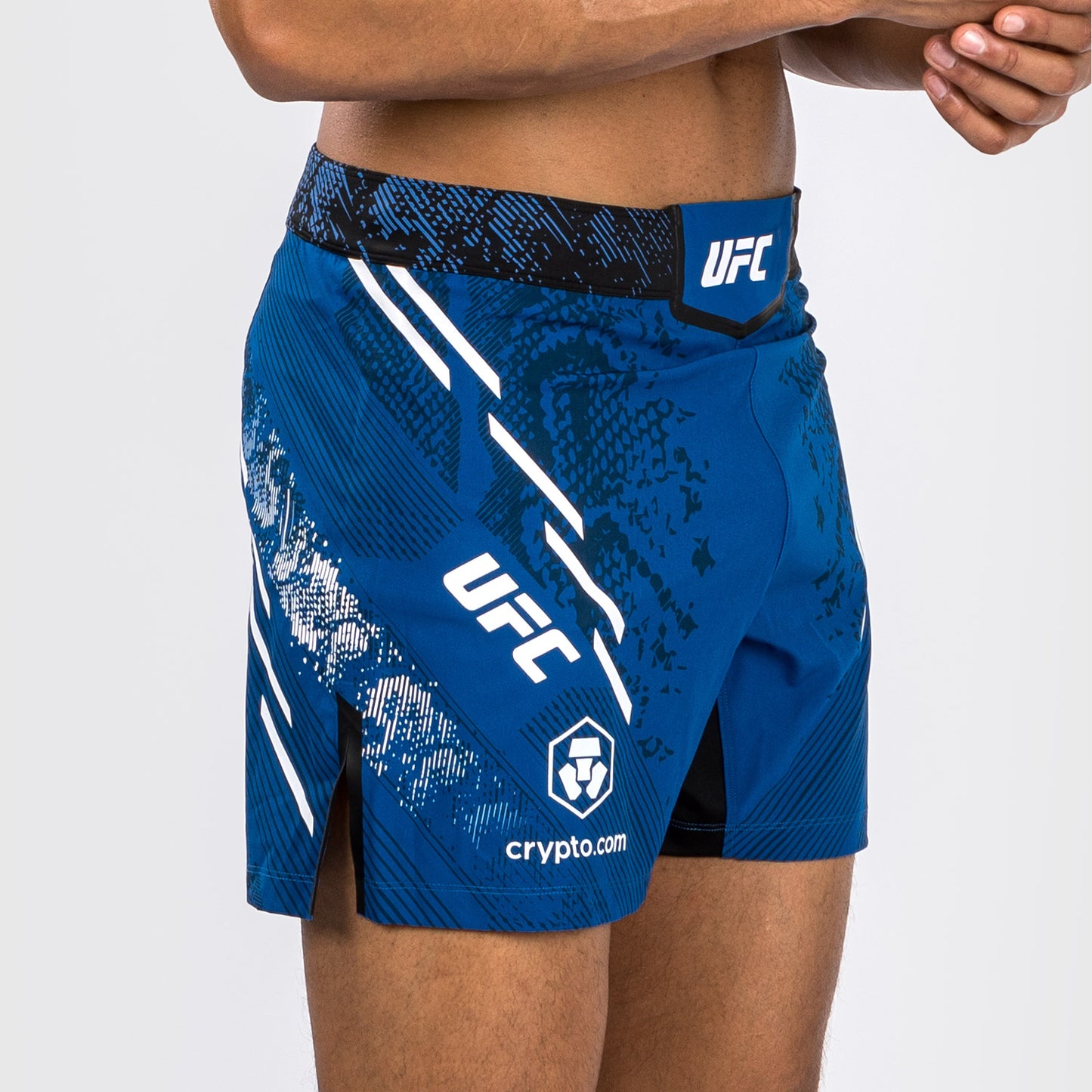 UFC Adrenaline by Venum Gepersonaliseerd Authentic Fight Night Heren Kort Gevecht - Korte Pasvorm - Blauw