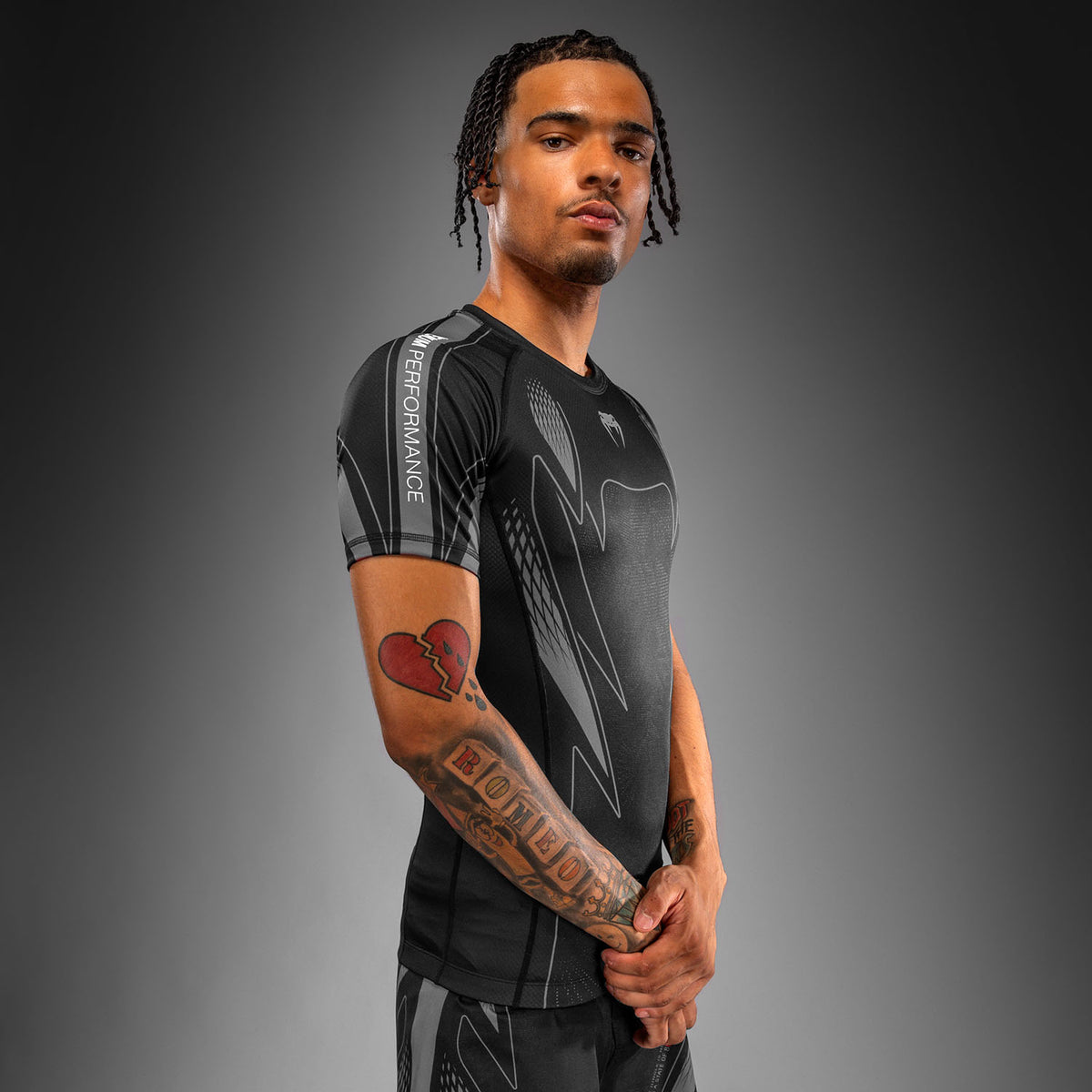 Venum Amazonia Reborn Rashguard met korte mouwen - Zwart/Grijs
