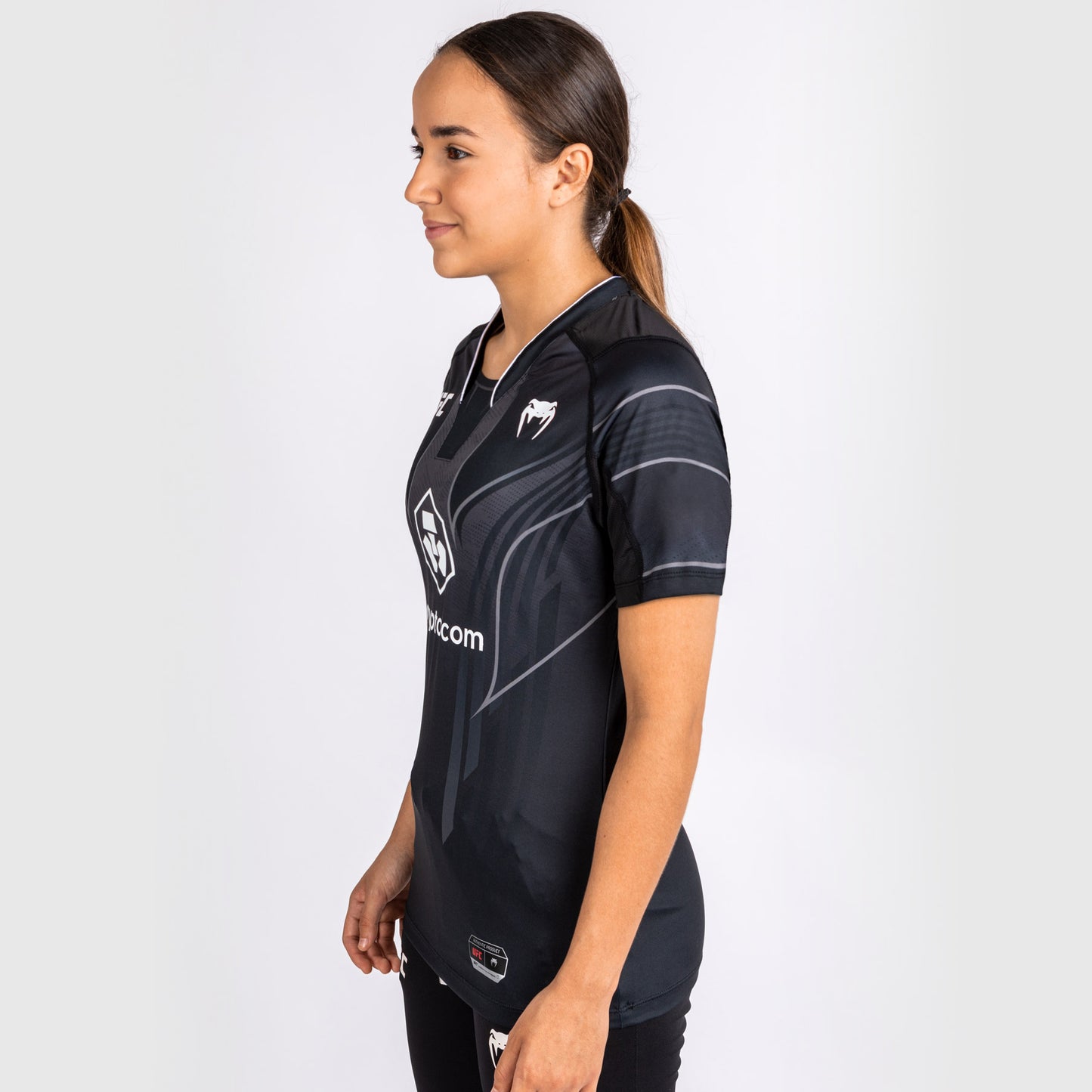 UFC Venum Gepersonaliseerde Authentic Fight Night 2.0 Vrouwen Walkout Jersey - Zwart