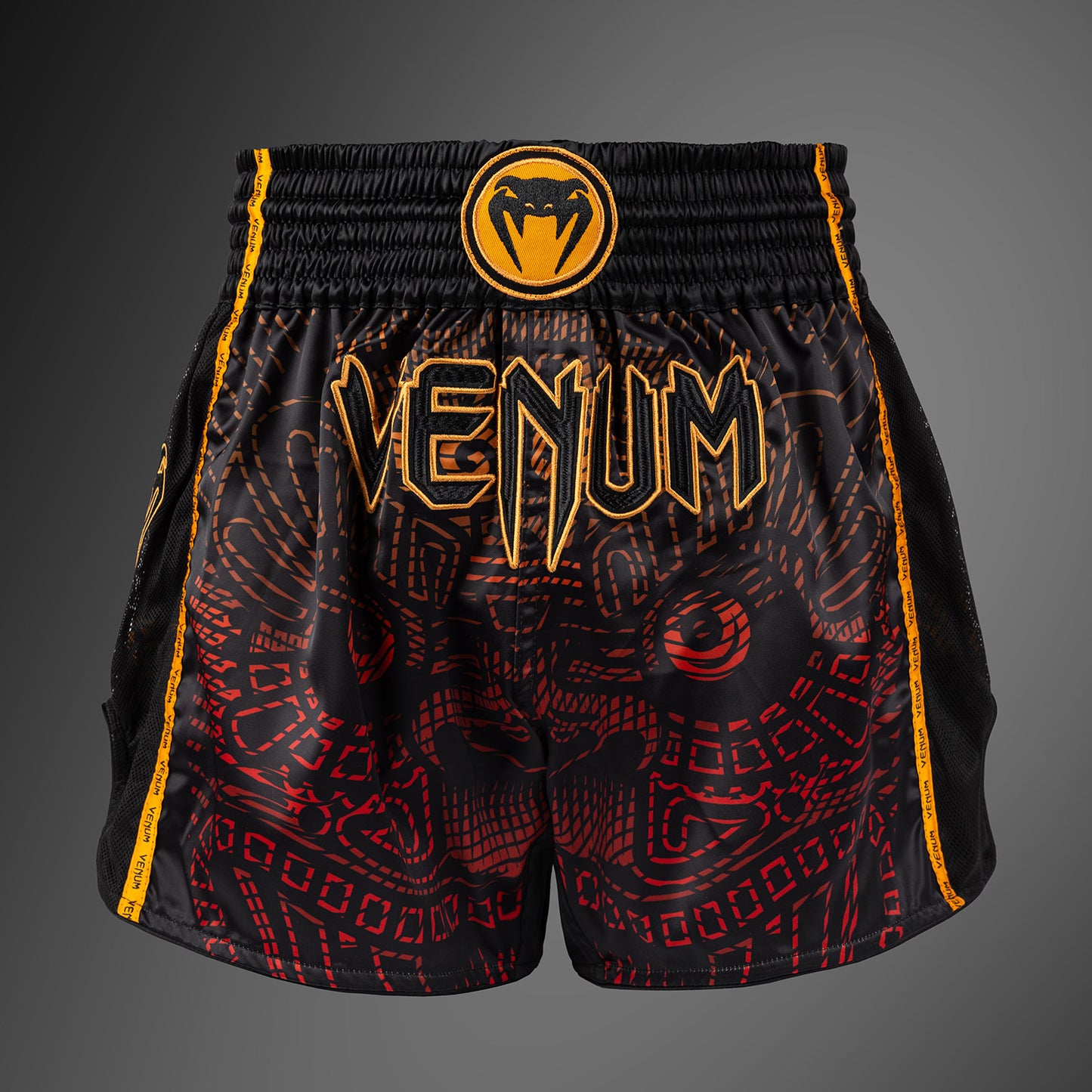 Venum Quetzal Fury Muay Thai Short - Zwart/Fury Rood/Tangerine