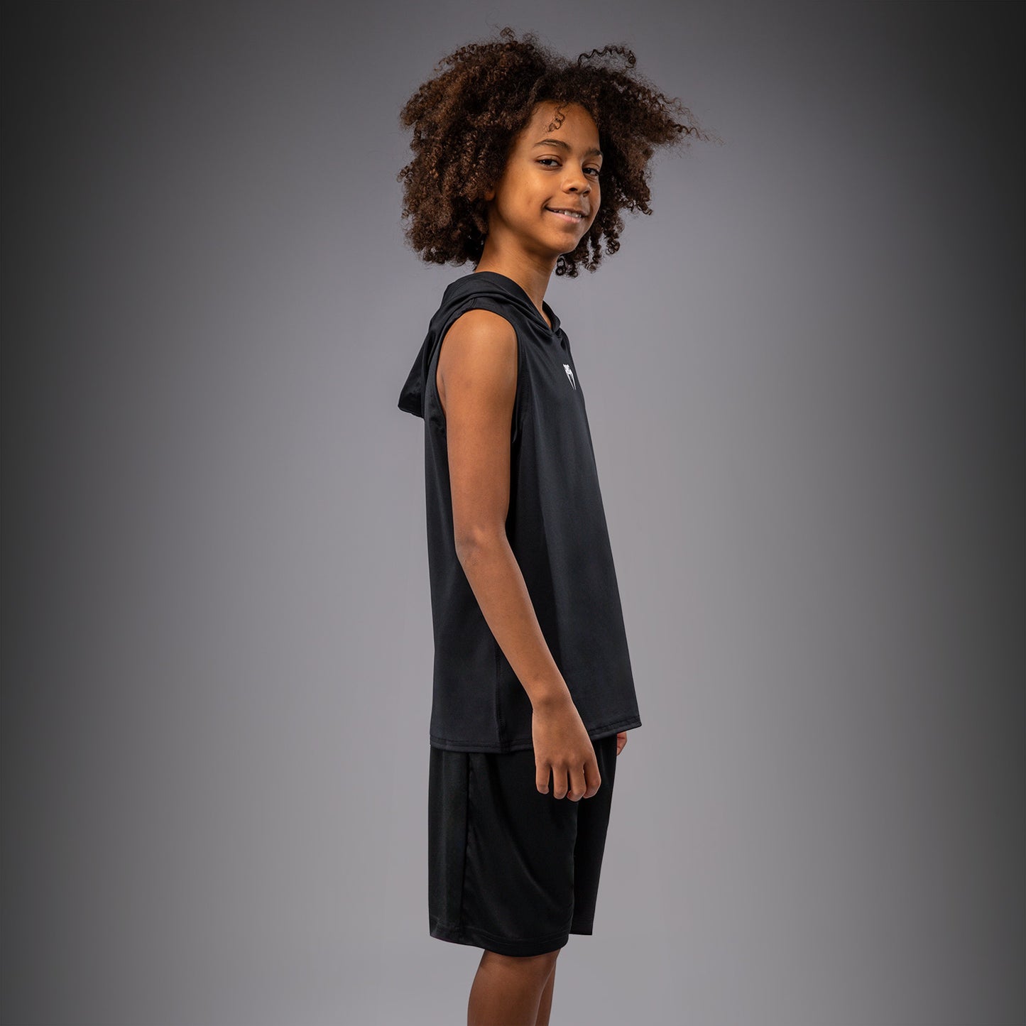 Venum Elite Mouwloos Dry Tech Hoodie voor kinderen - Zwart
