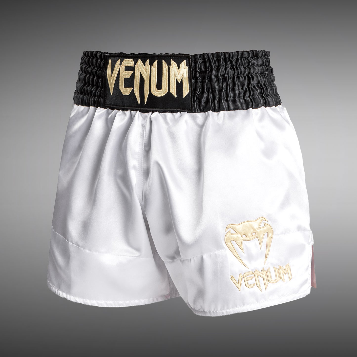 Venum Classic  Muay Thai Sportbroekje - Zwart/Wit/Goud