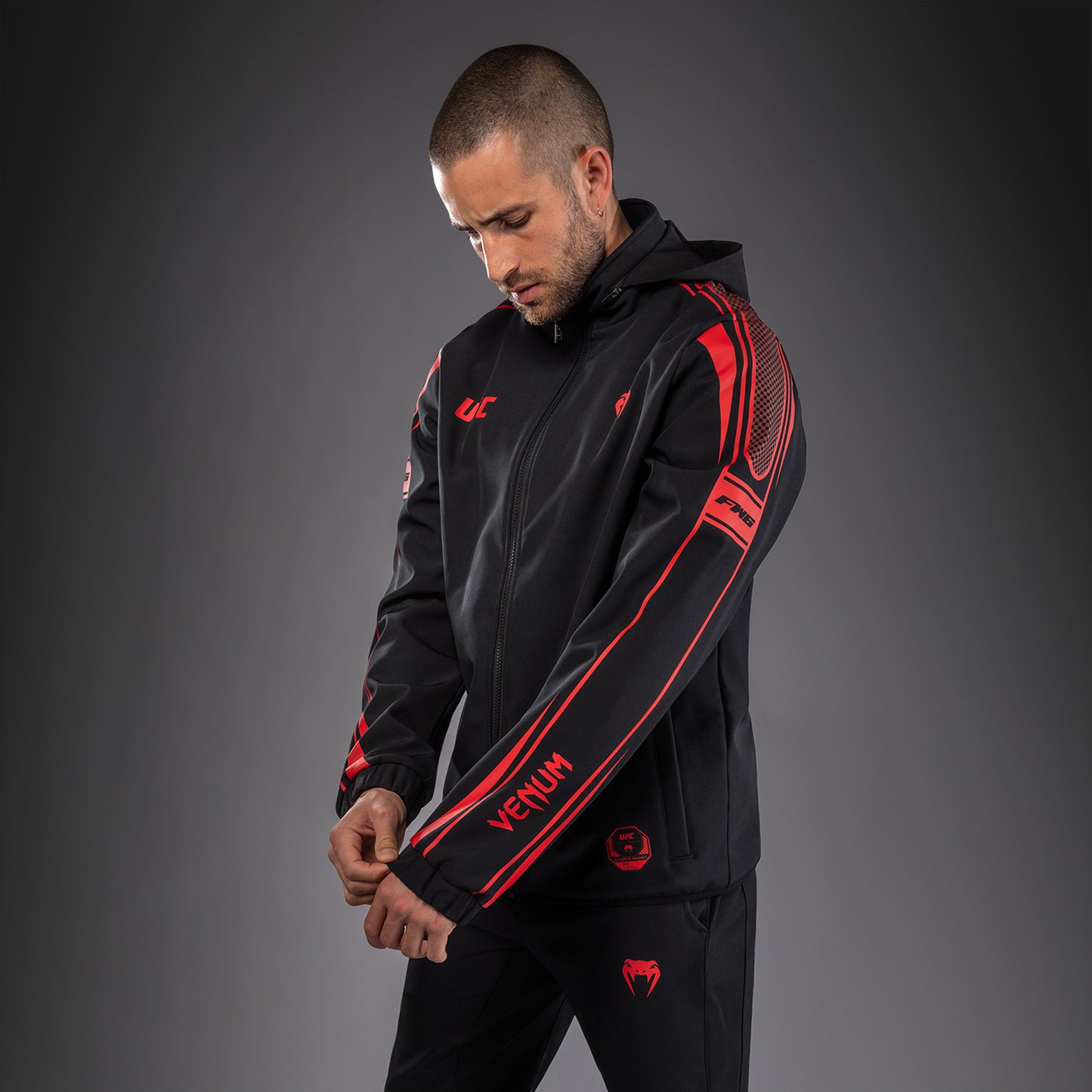 Venum UFC Unity by Venum Authentic Fight Week Heren Hoodie met Rits - Zwart