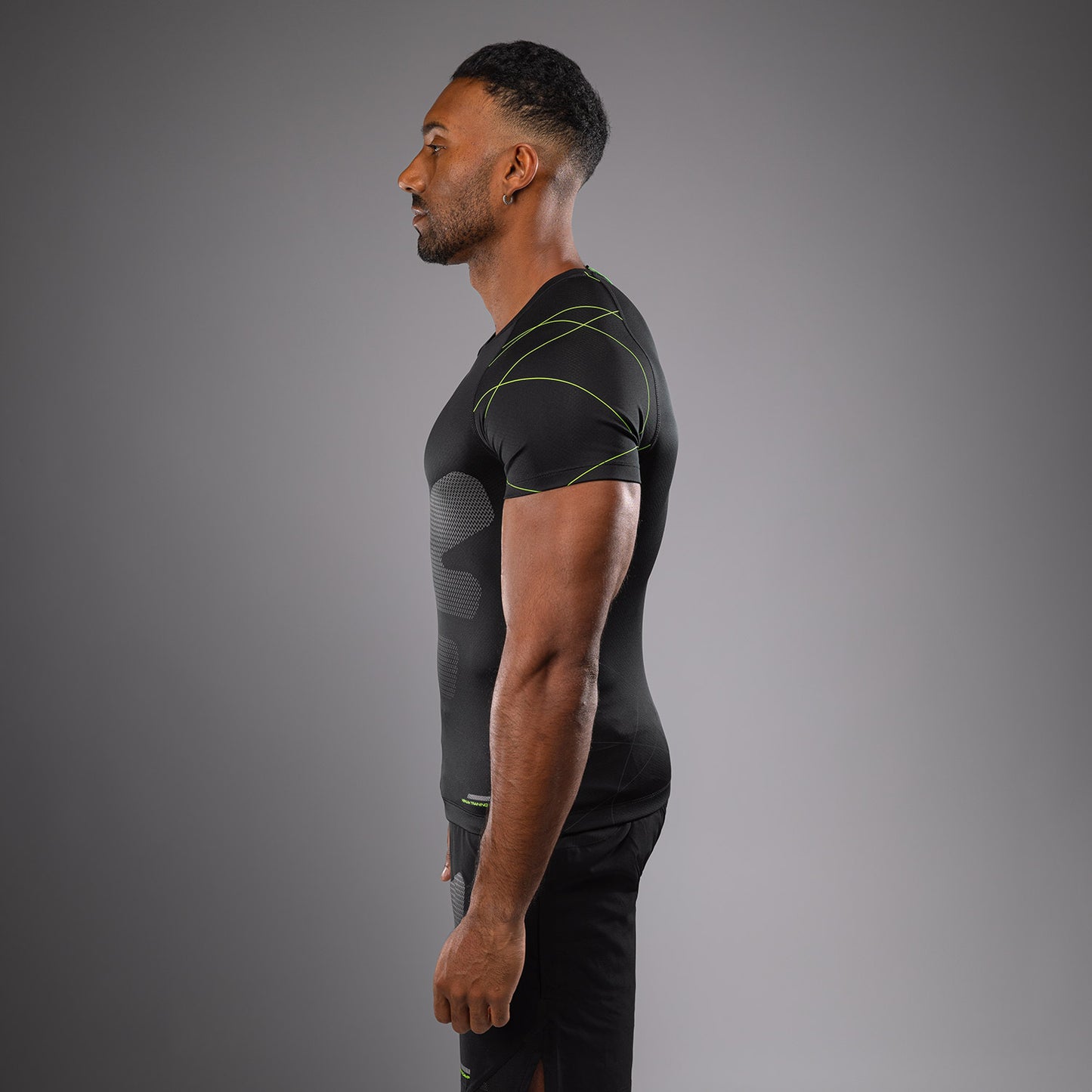 Venum Training Camp 4.0 Rashguard met korte mouwen - Zwart/Neon groen