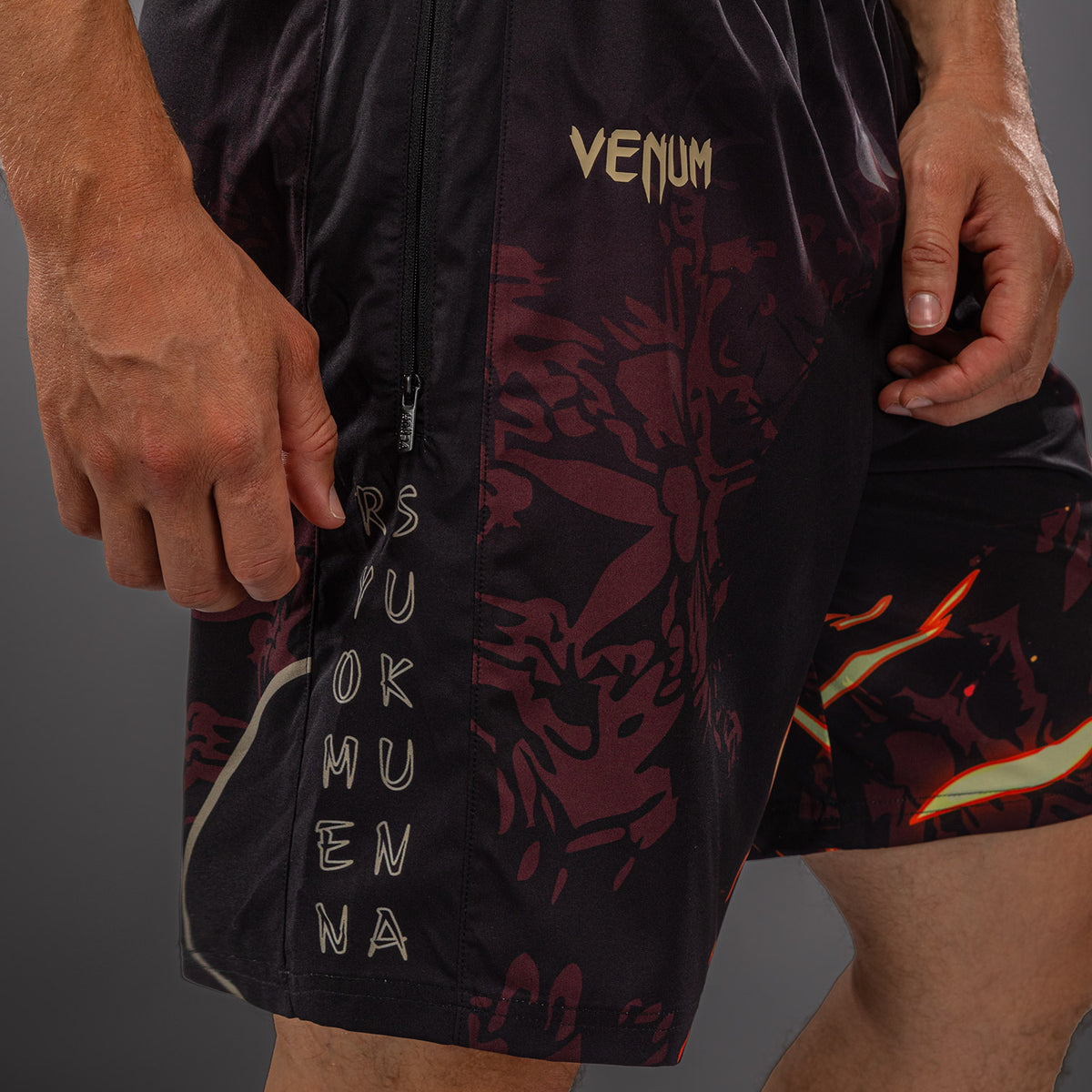 Jujutsu Kaisen x Venum Sukuna Trainingsshorts – Zwart/Lichtbeige