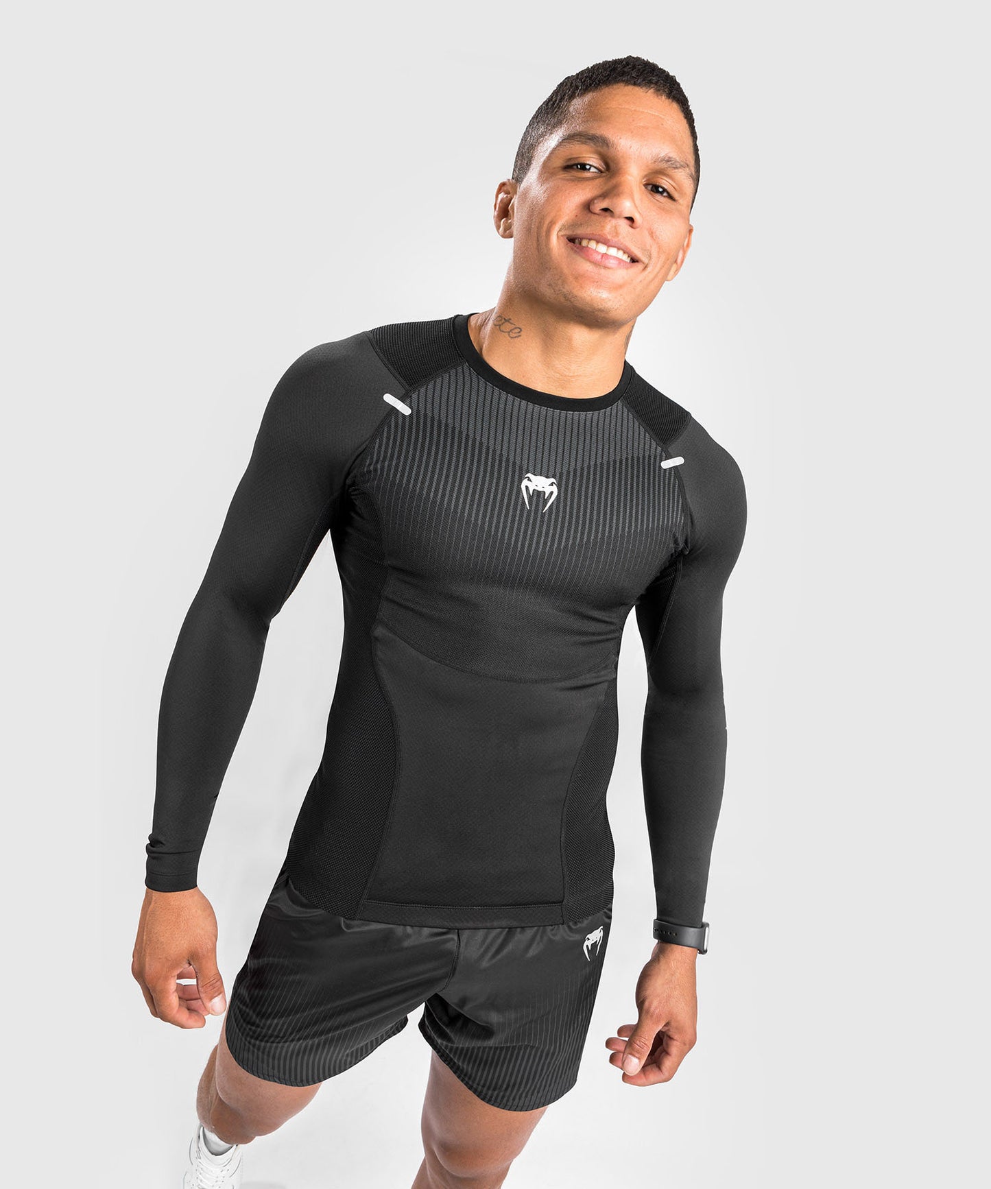 Venum Biomecha Rashguard lange mouwen - zwart/grijs
