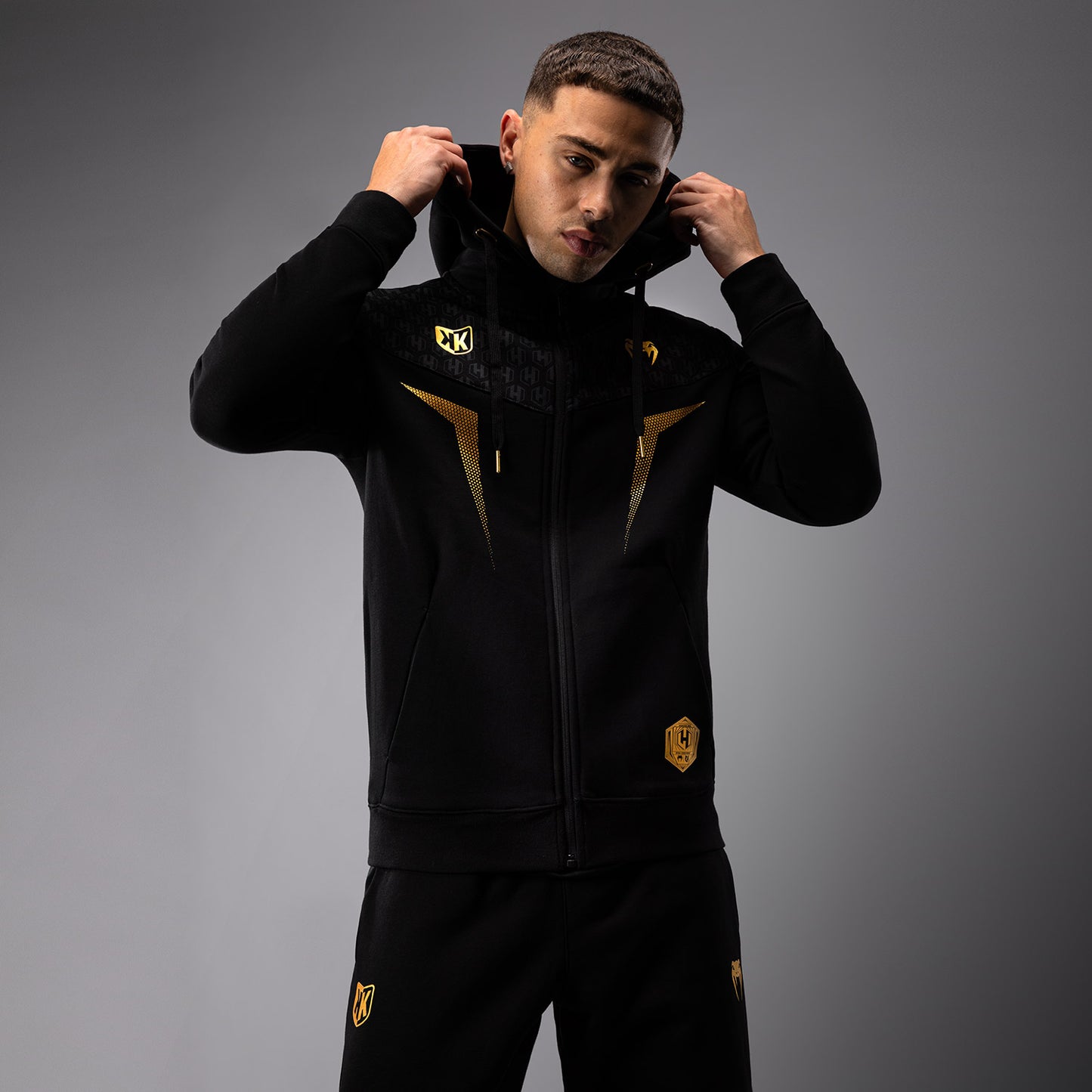 FK x Venum Hexagone MMA Jas met capuchon - Zwart/Goud