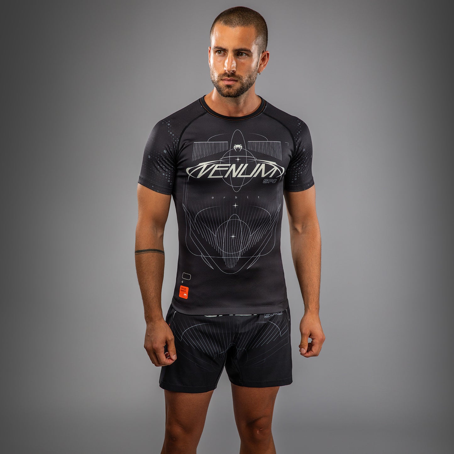 Venum Eclipse Rashguard met korte mouwen – Zwart/Ivoor
