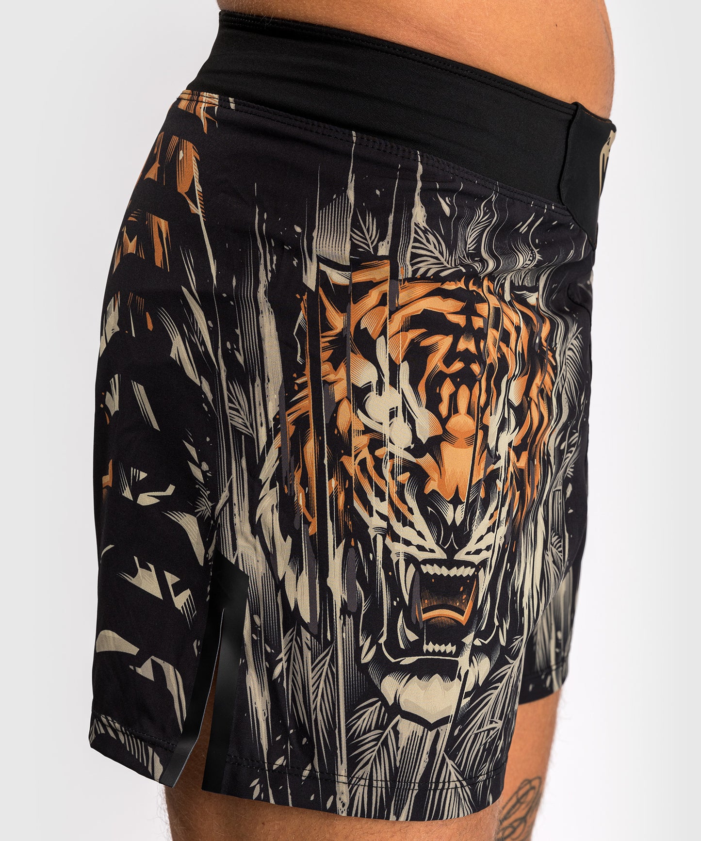 Venum Tiger Fight Shorts Heren - Zwart / Neon Oranje
