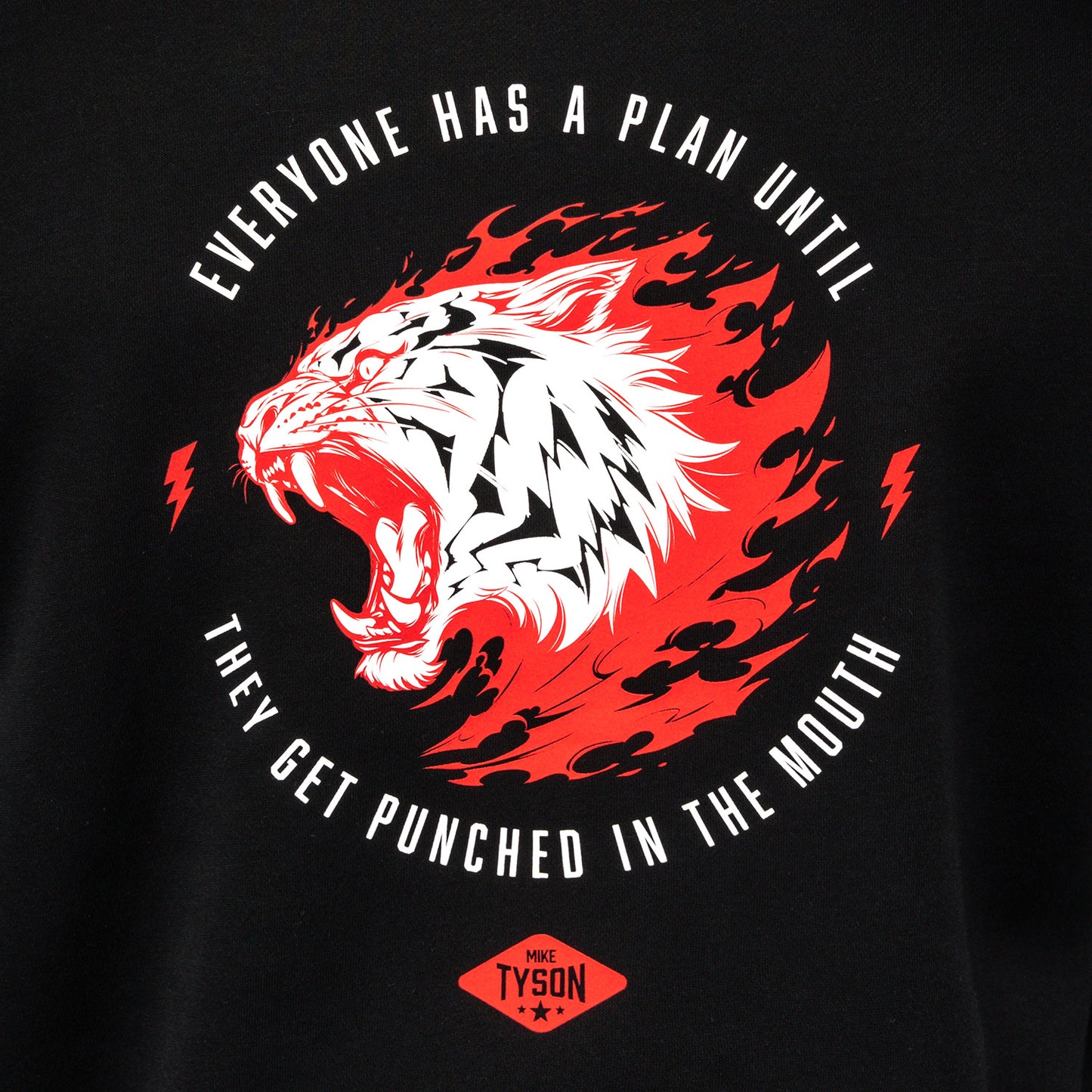Venum x Mike Tyson Tiger Hoodie - Diep Zwart/Intens Rood