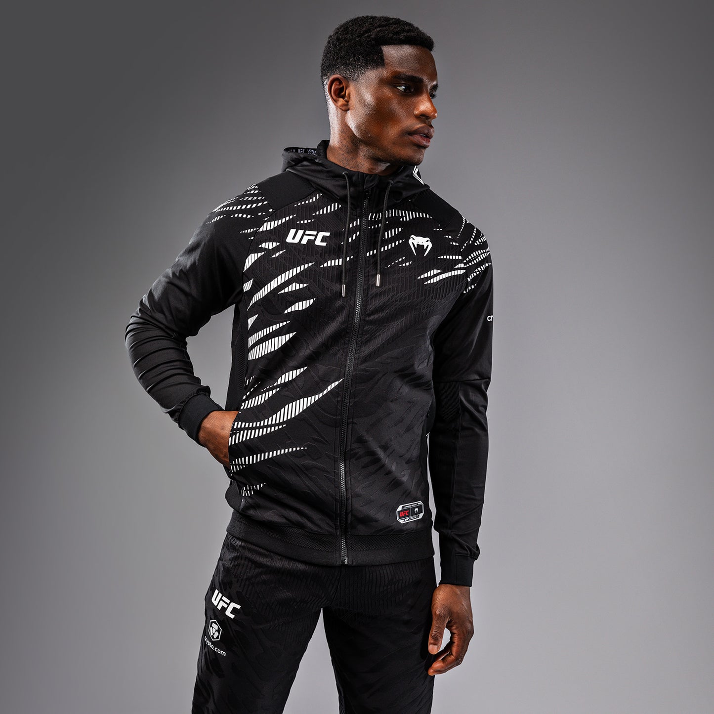 UFC Fusion by Venum Authentic Fight Night Hoodie voor Heren - Zwart