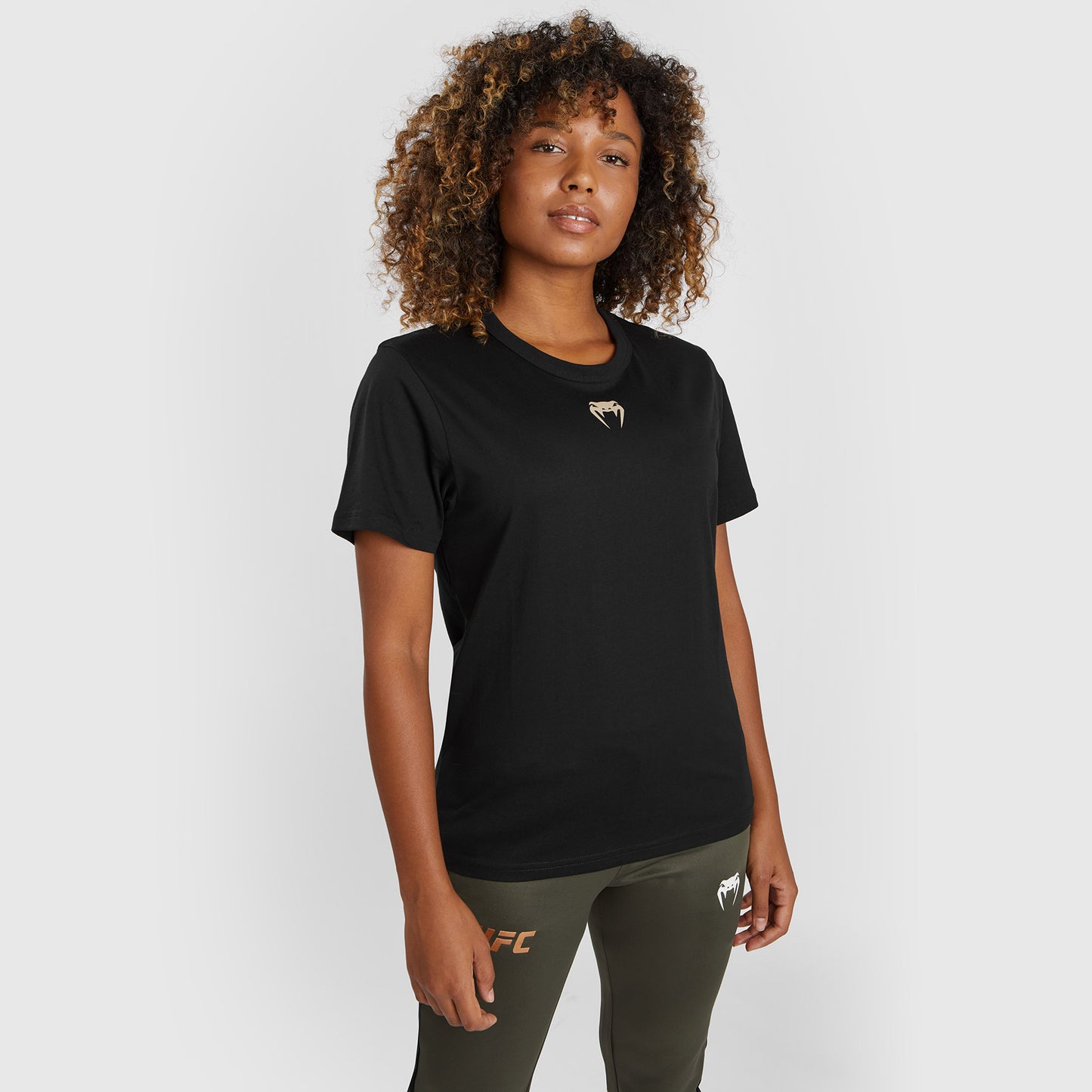 UFC Adrenaline by Venum Fight Week Katoenen dames-T-shirt met korte mouwen - Zwart
