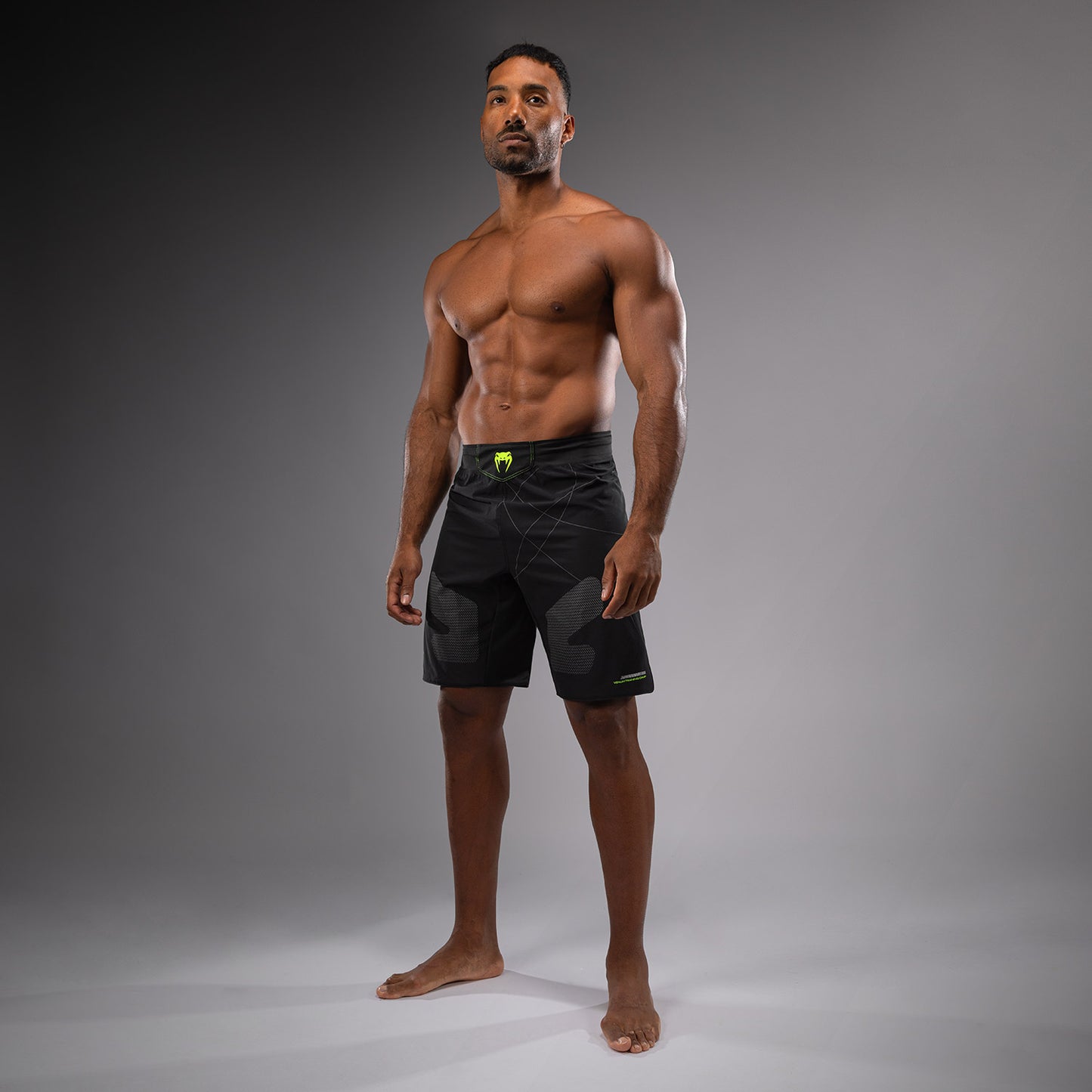 Venum Training Camp 4.0 Gevechtsshort - Zwart/Neon Groen