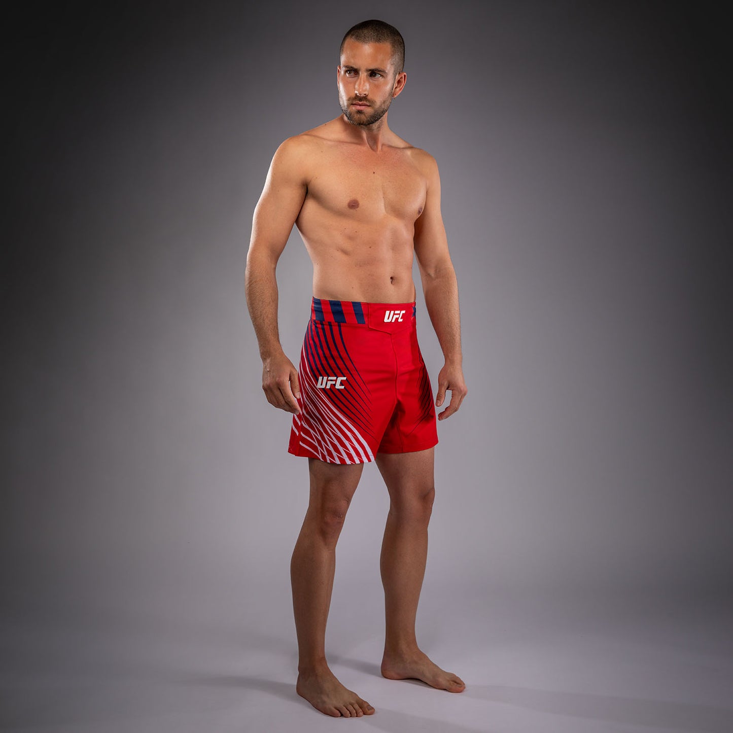 Official UFC Freedom 250 by Venum Authentic Fight Night Fight Shorts Short Fit voor heren - Rood