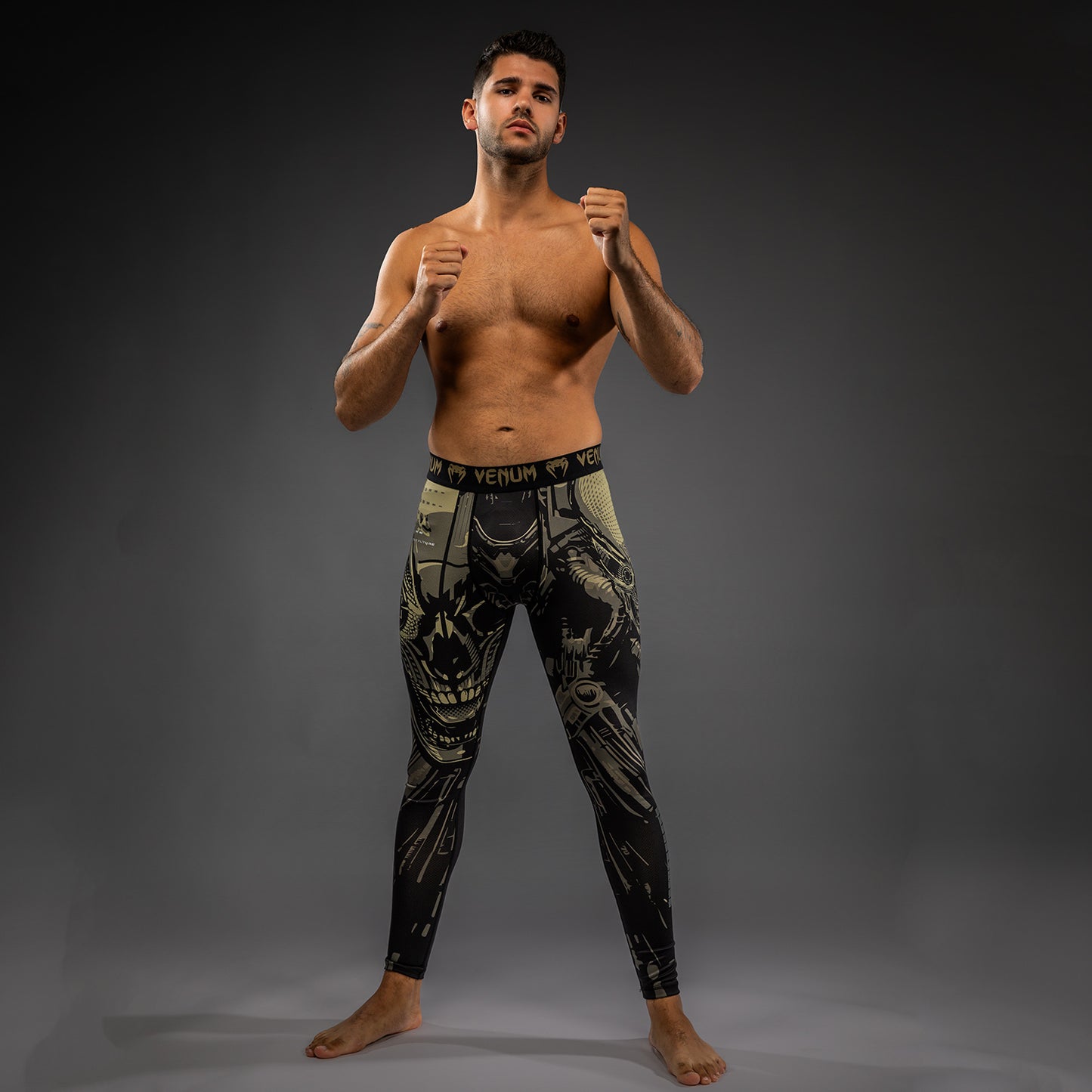 Venum Invader Spats - Zwart/Zand