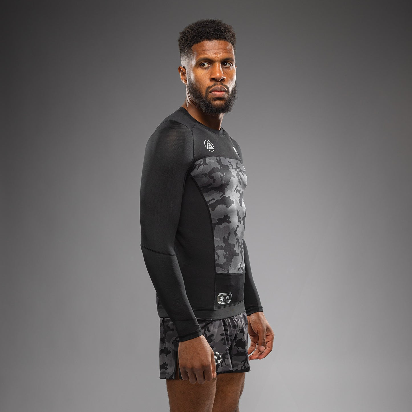Venum x Polaris Long Sleeve Rashguard - Zwart/Stormgrijs